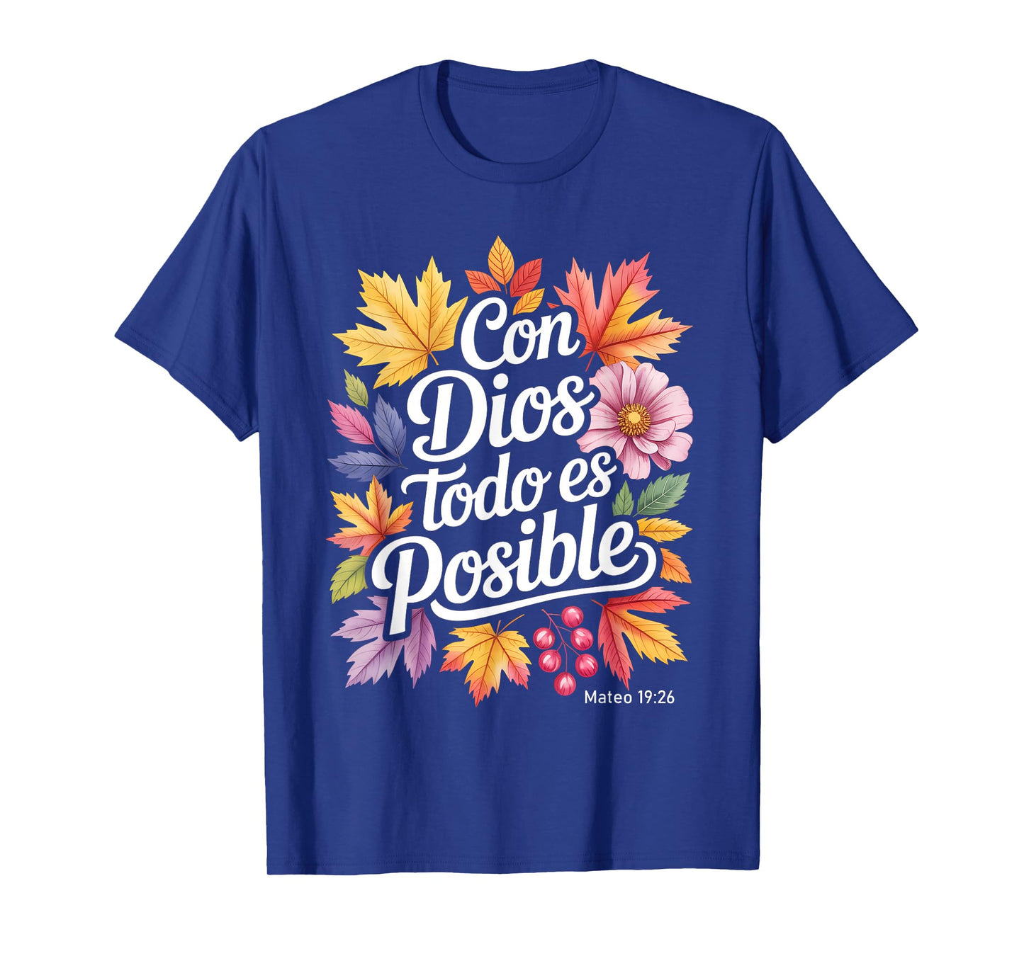 Con Dios Todo ES Posible Shirt Christian Spanish for Womens T-Shirt