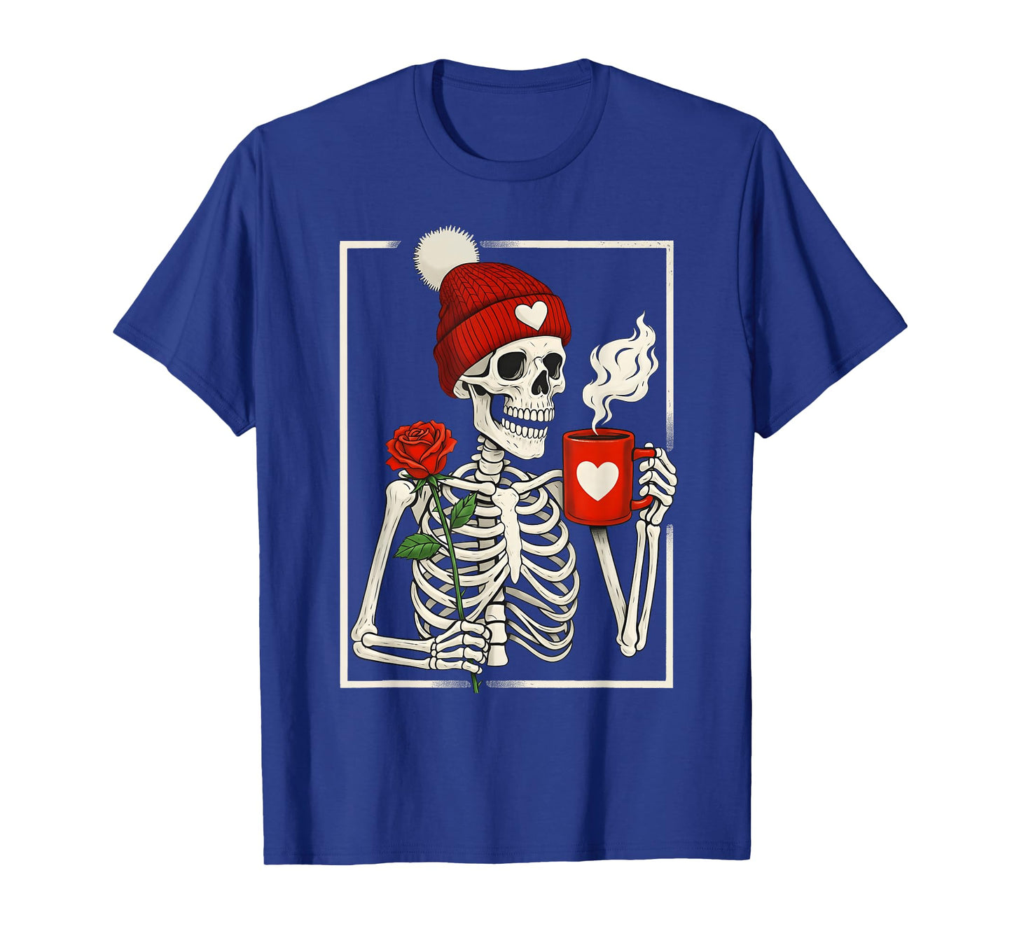 Anti Valentine Funny Skeleton Coffee Girl Women Kid T-Shirt