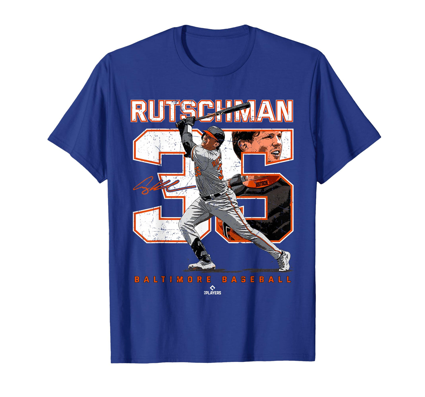 Number and Portrait Adley Rutschman Baltimore T-Shirt