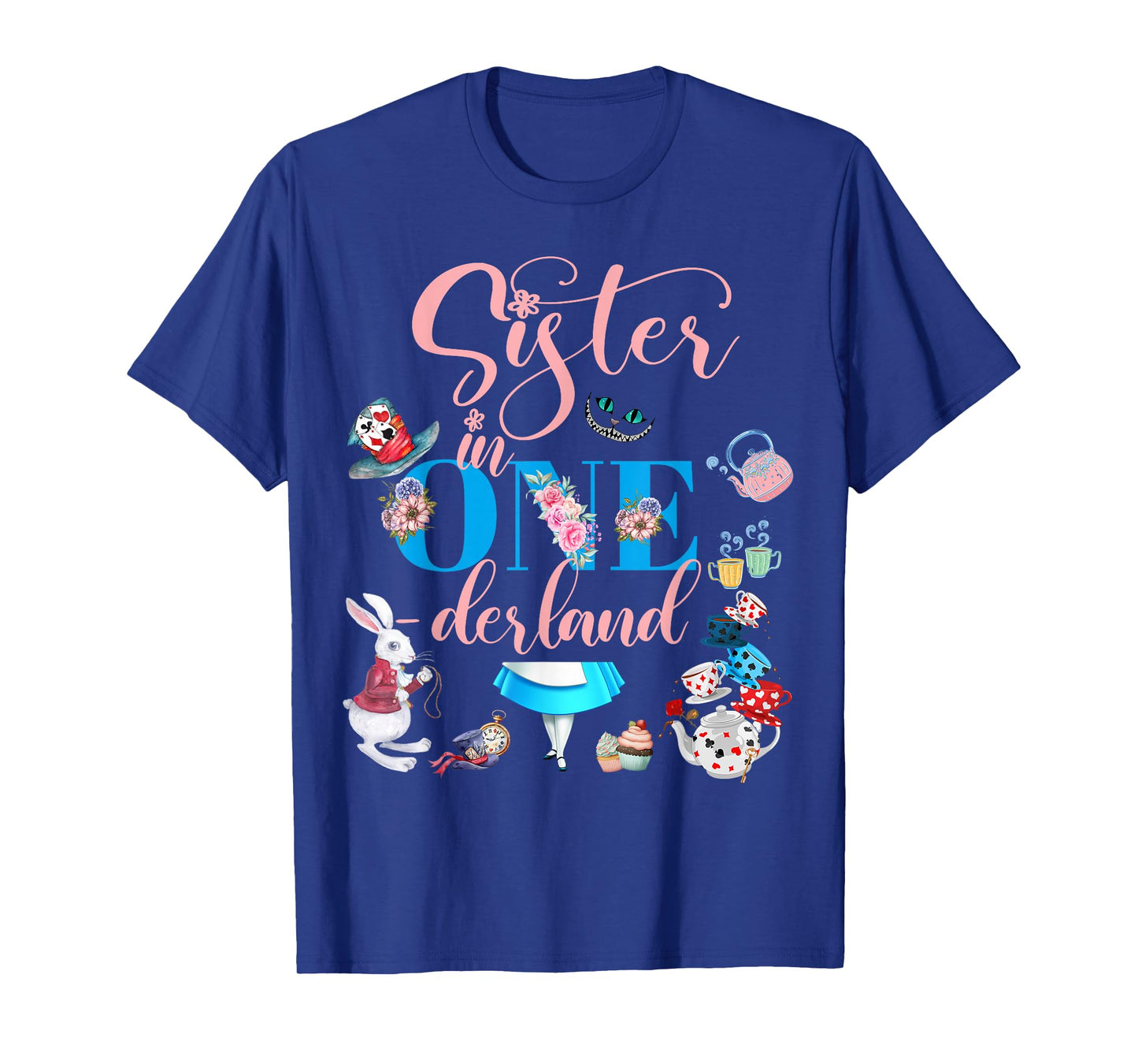Alice in ONEderland Family Sister Of The Birthday Girl T-Shirt
