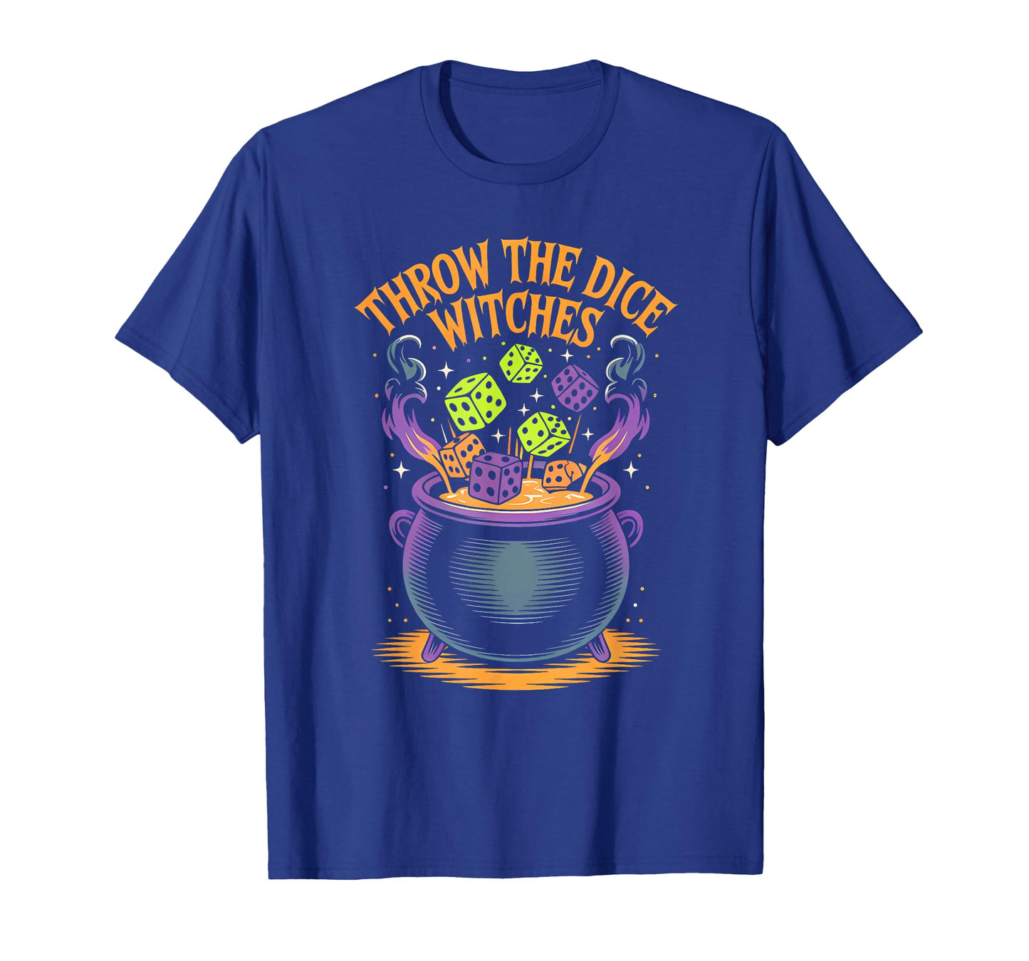 Throw The Dice Witches Bunco Game Halloween Cauldron T-Shirt