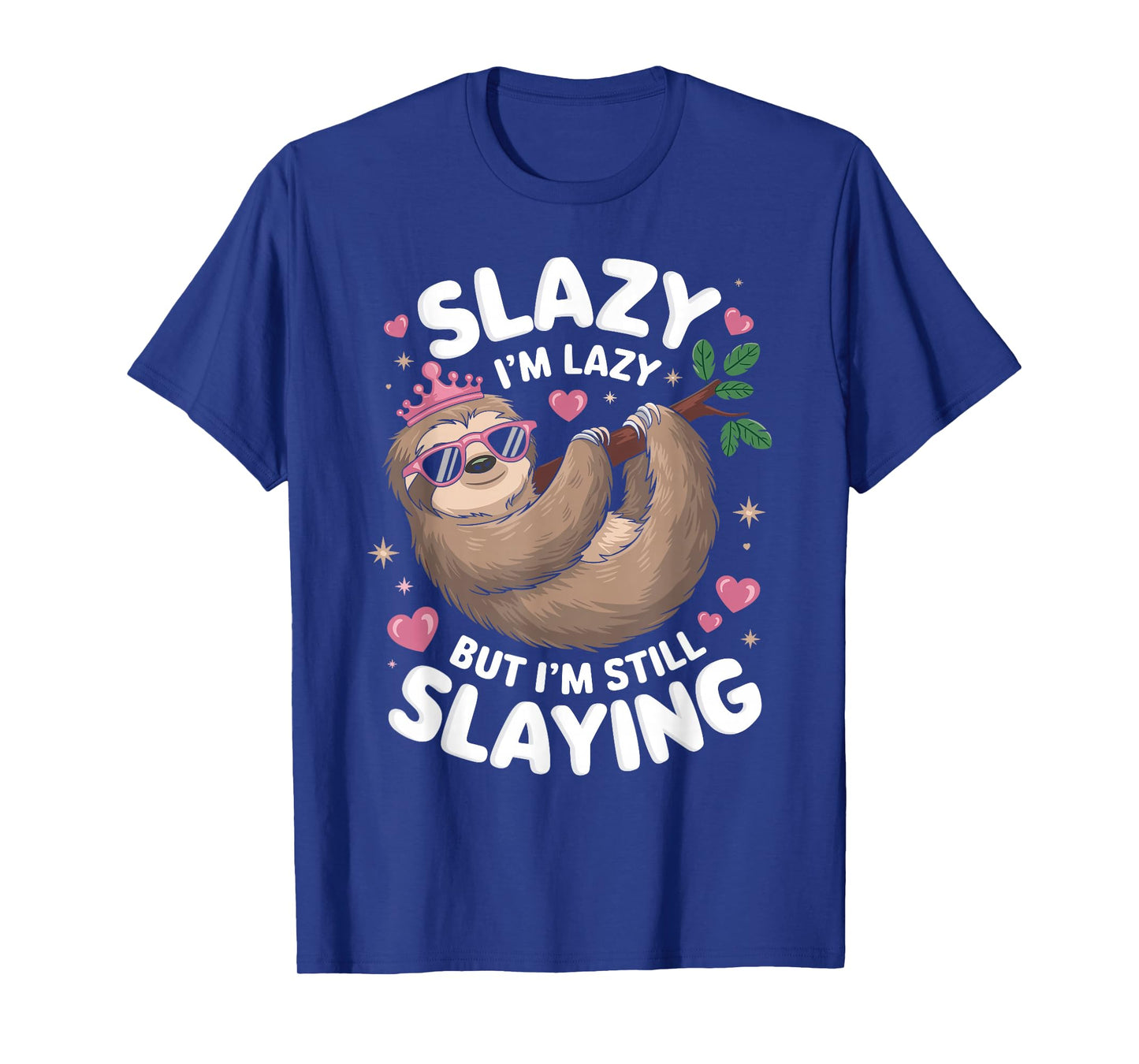 Cute Tween Girl Funny Animal Sloth Slay Meme Trendy Slazy T-Shirt