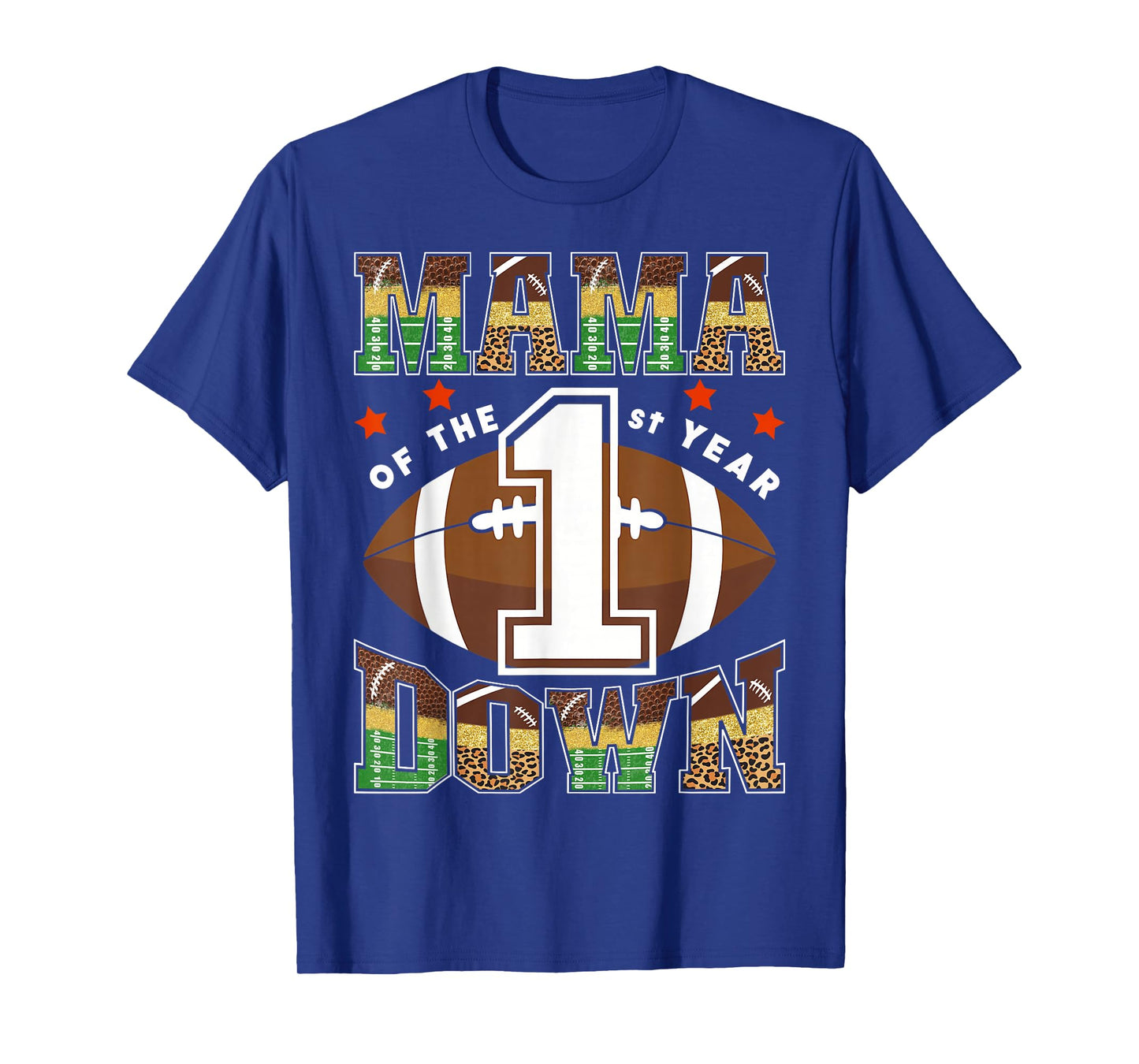 Mama of The 1st Birthday Boy Football Game Day Party T-Shirt