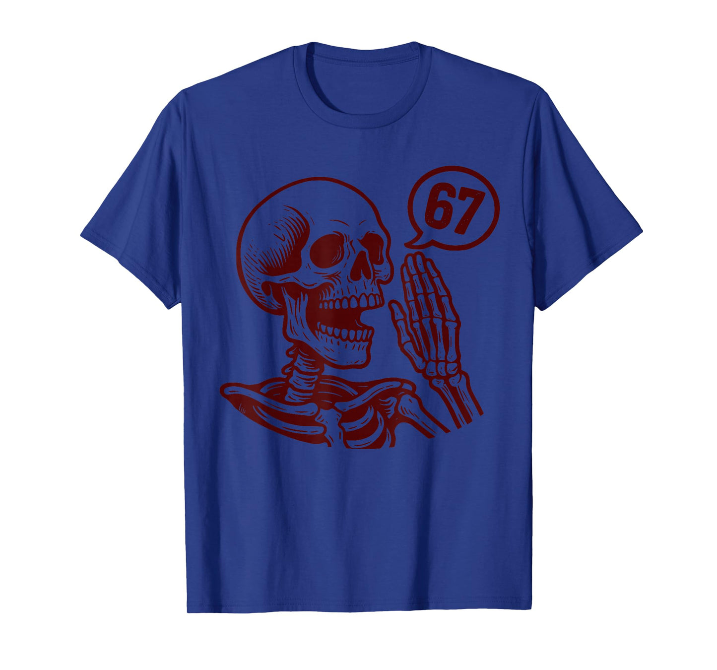 67 Halloween Skeleton Six Seven Meme Brainrot Funny Boys T-Shirt
