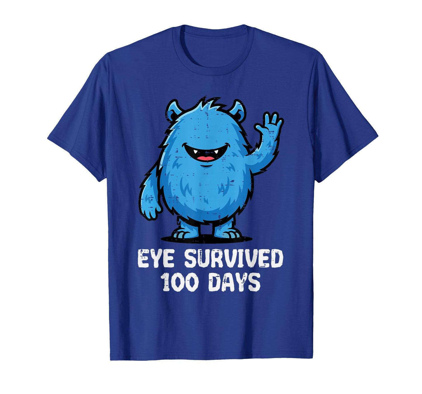 Eye Survived 100 Days of School Monster Cute 100th Day Kids T-Shirt