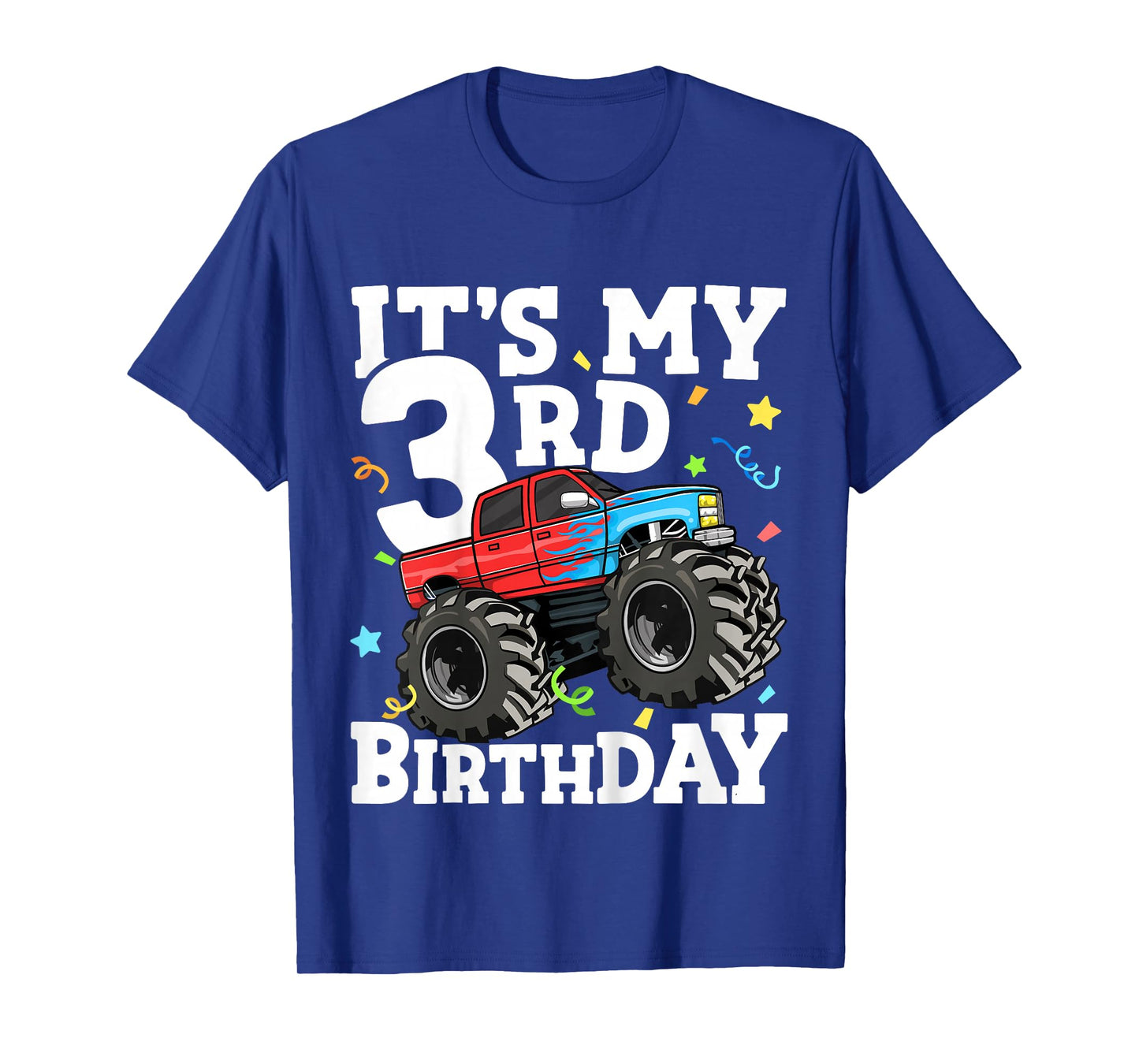 Kids Monster Truck It's My 3rd Birthday Boy 3 Three Toddler T-Shirt