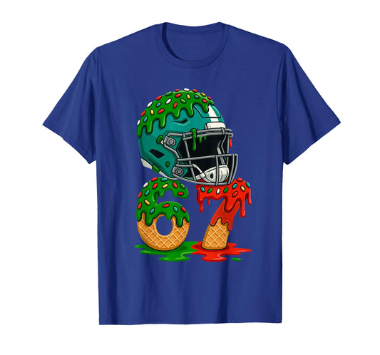 American Christmas Football 67 Ice Cream Drip Funny Number T-Shirt