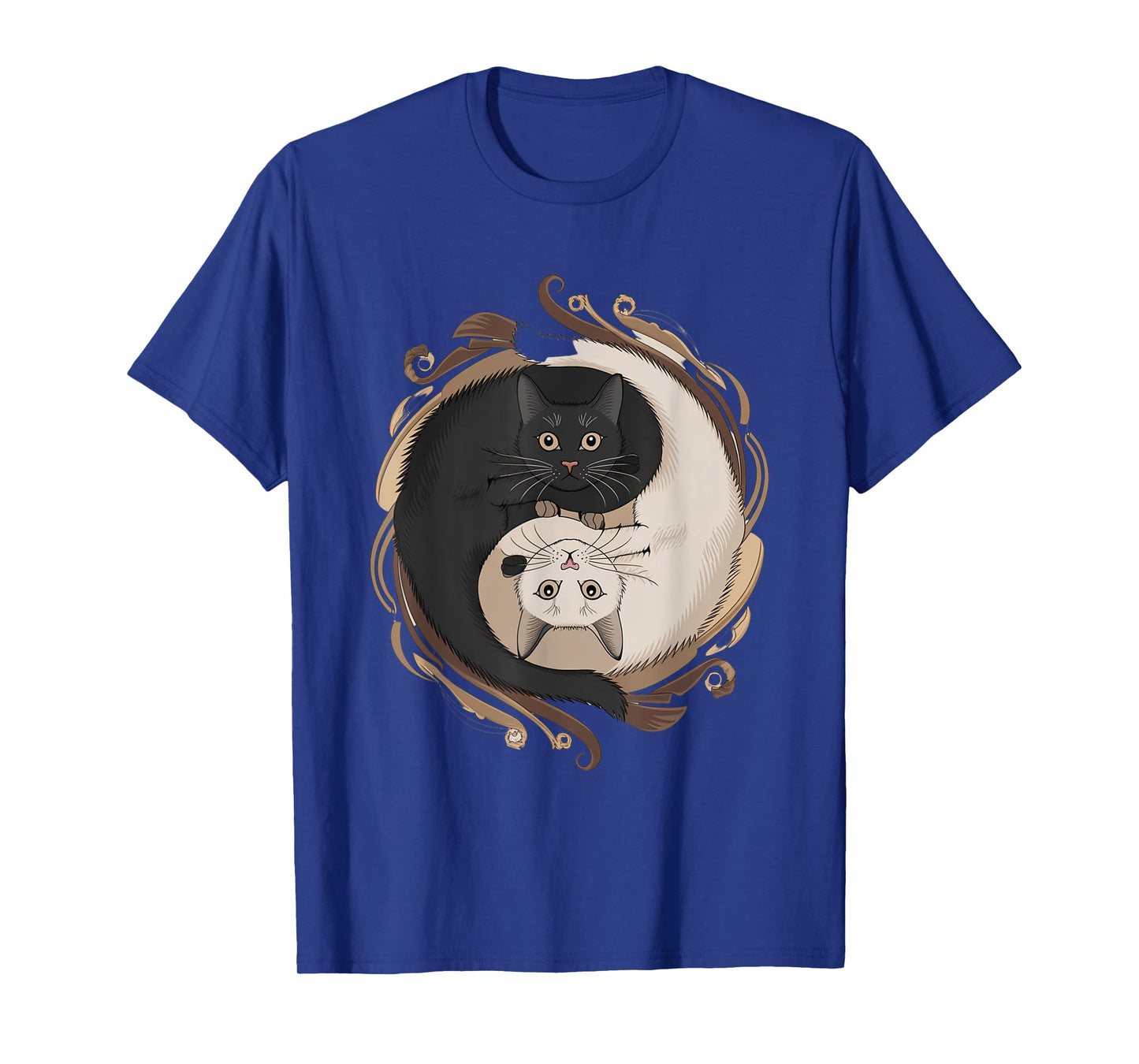 Yin Yang Cats with Decorative Elements T-Shirt