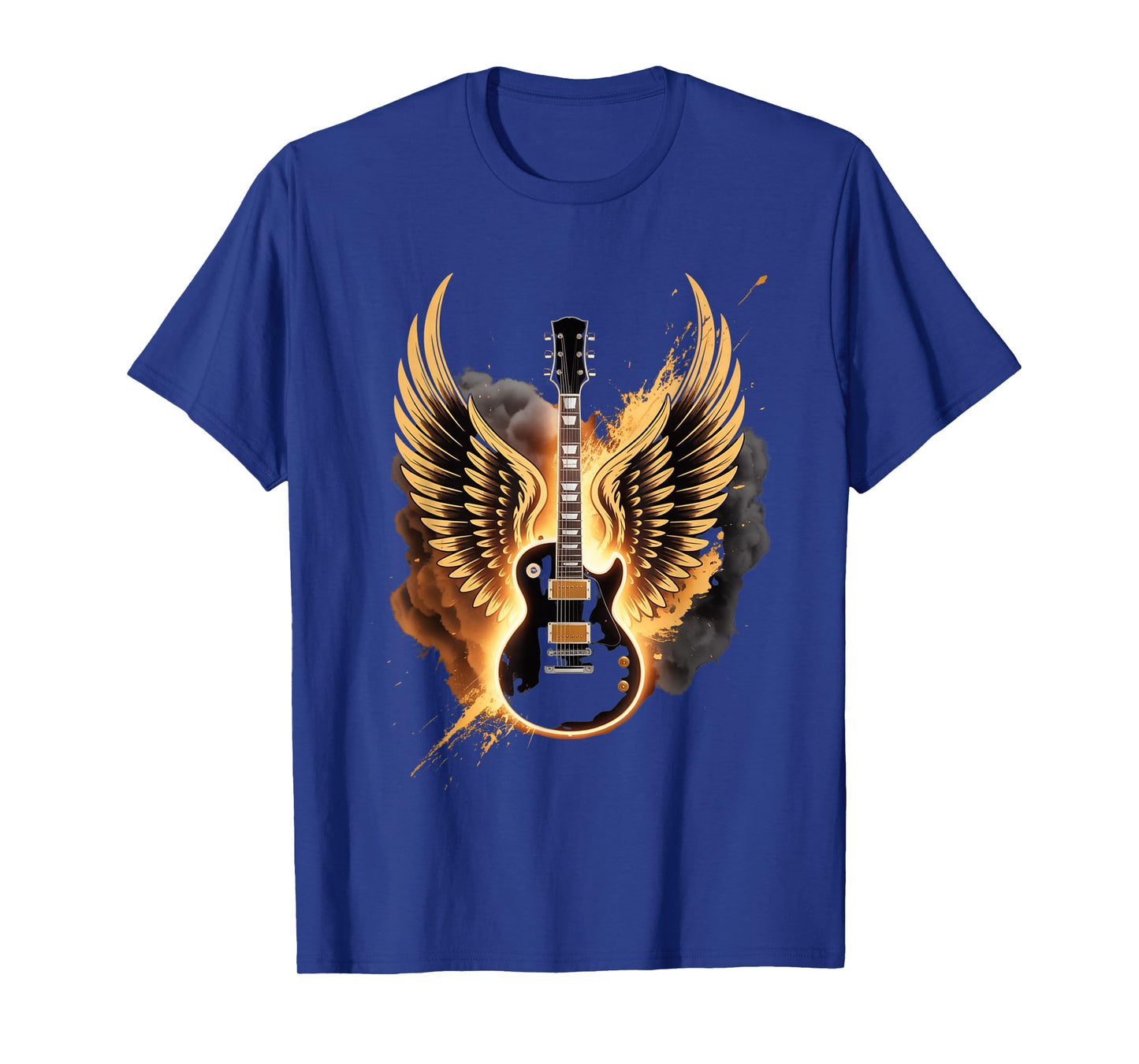 Retro Guitar Wings Abstract Art Rock and Roll Musician Gifts T-Shirt