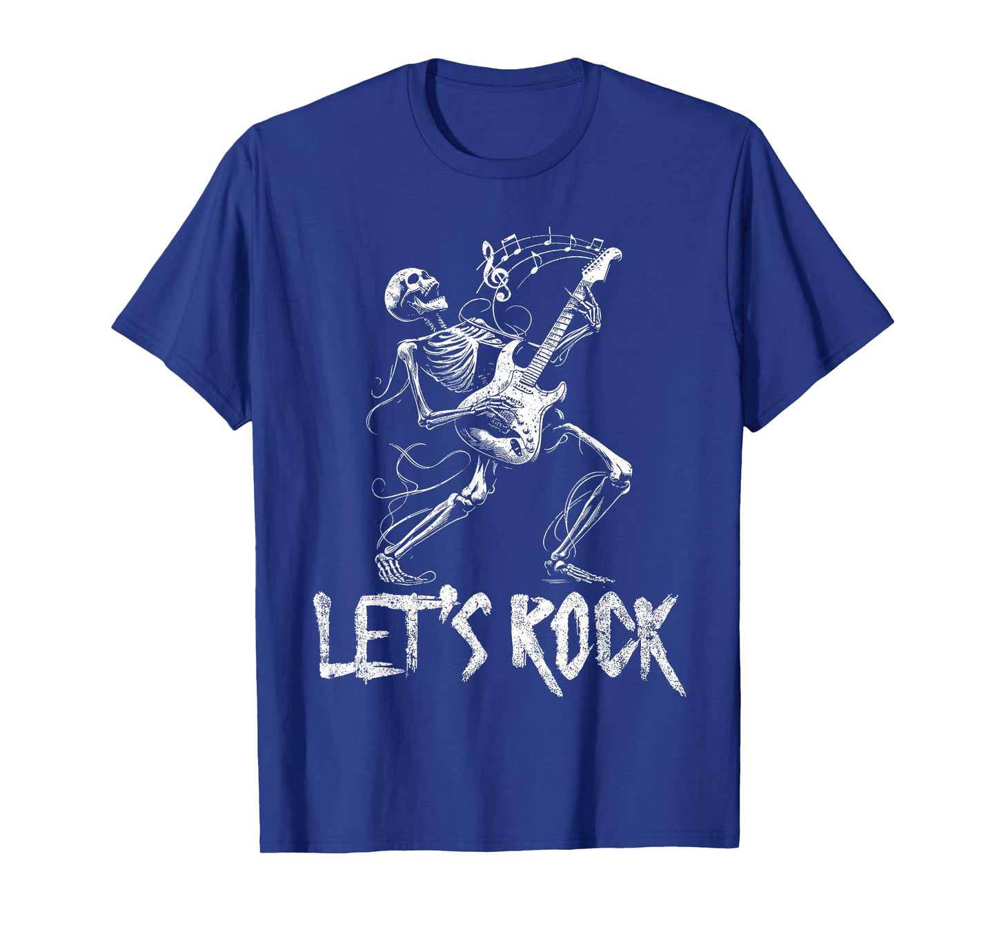 Let's Rock Rock N Roll Funny Skull Guitar Father's Day T-Shirt