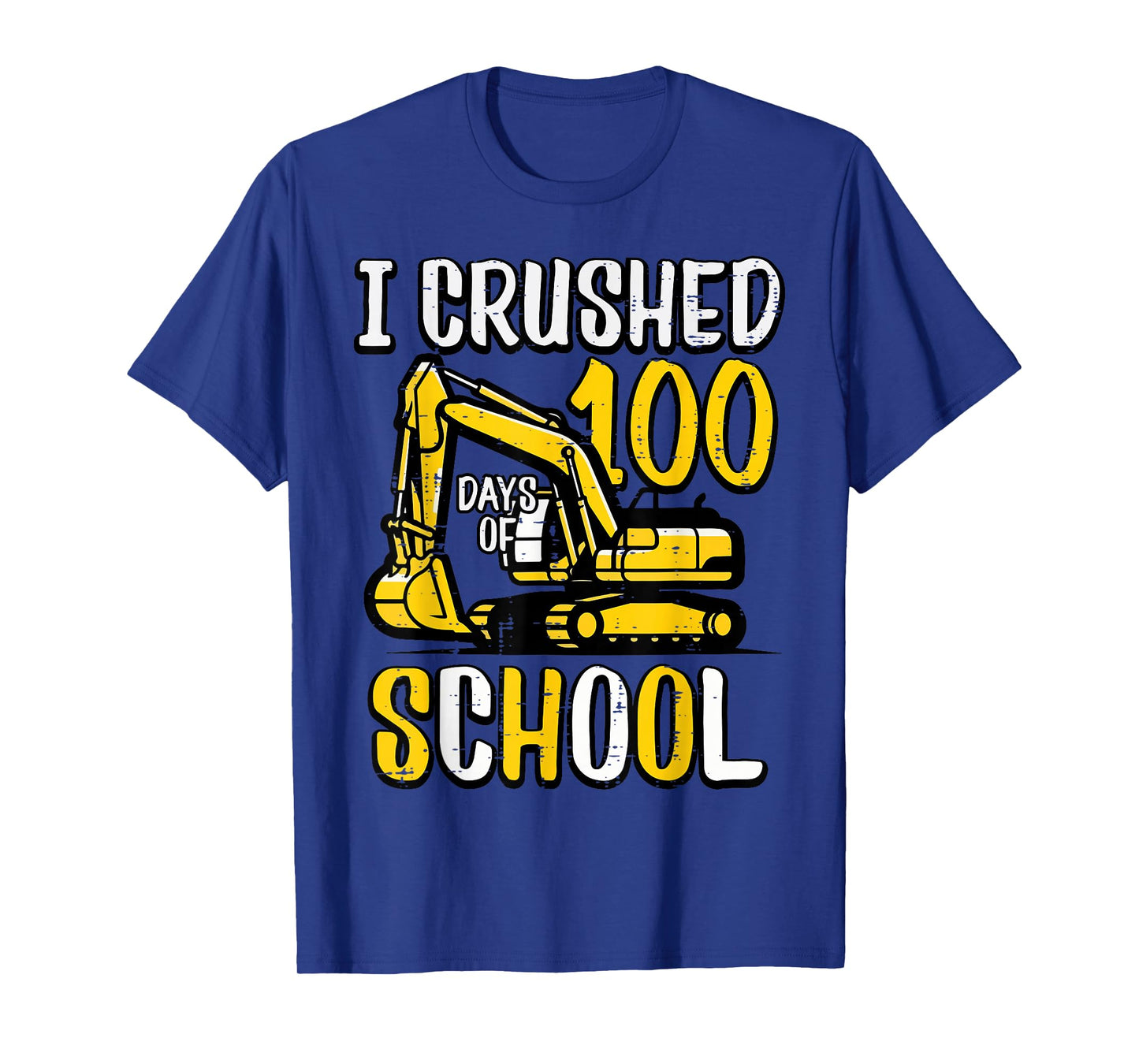 I Crushed 100 Days of School Excavator 100th Day Boys Kids T-Shirt