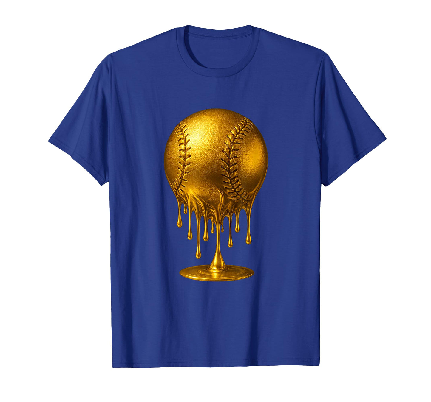 Dripping Gold Drip Baseball Game Day Player Coach Baller T-Shirt