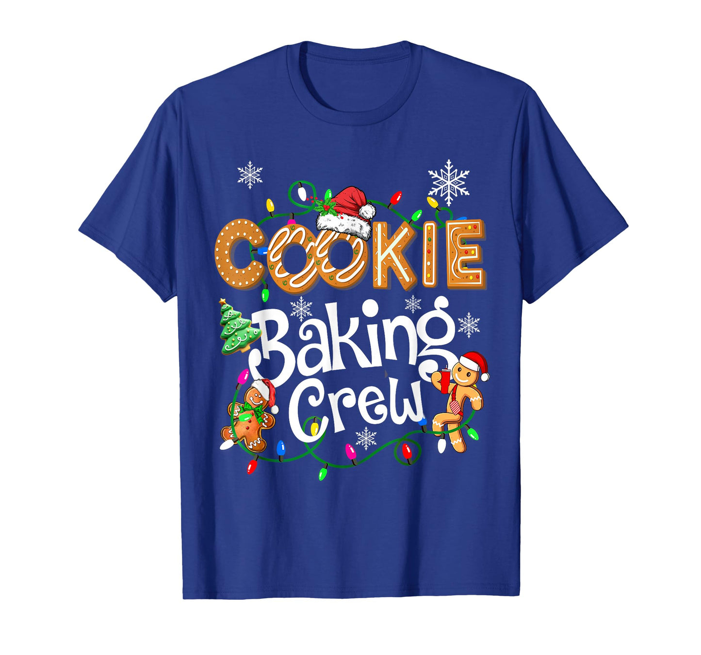 Cookie Baking Crew Cooking Lover Santa Xmas Gingerbread T-Shirt