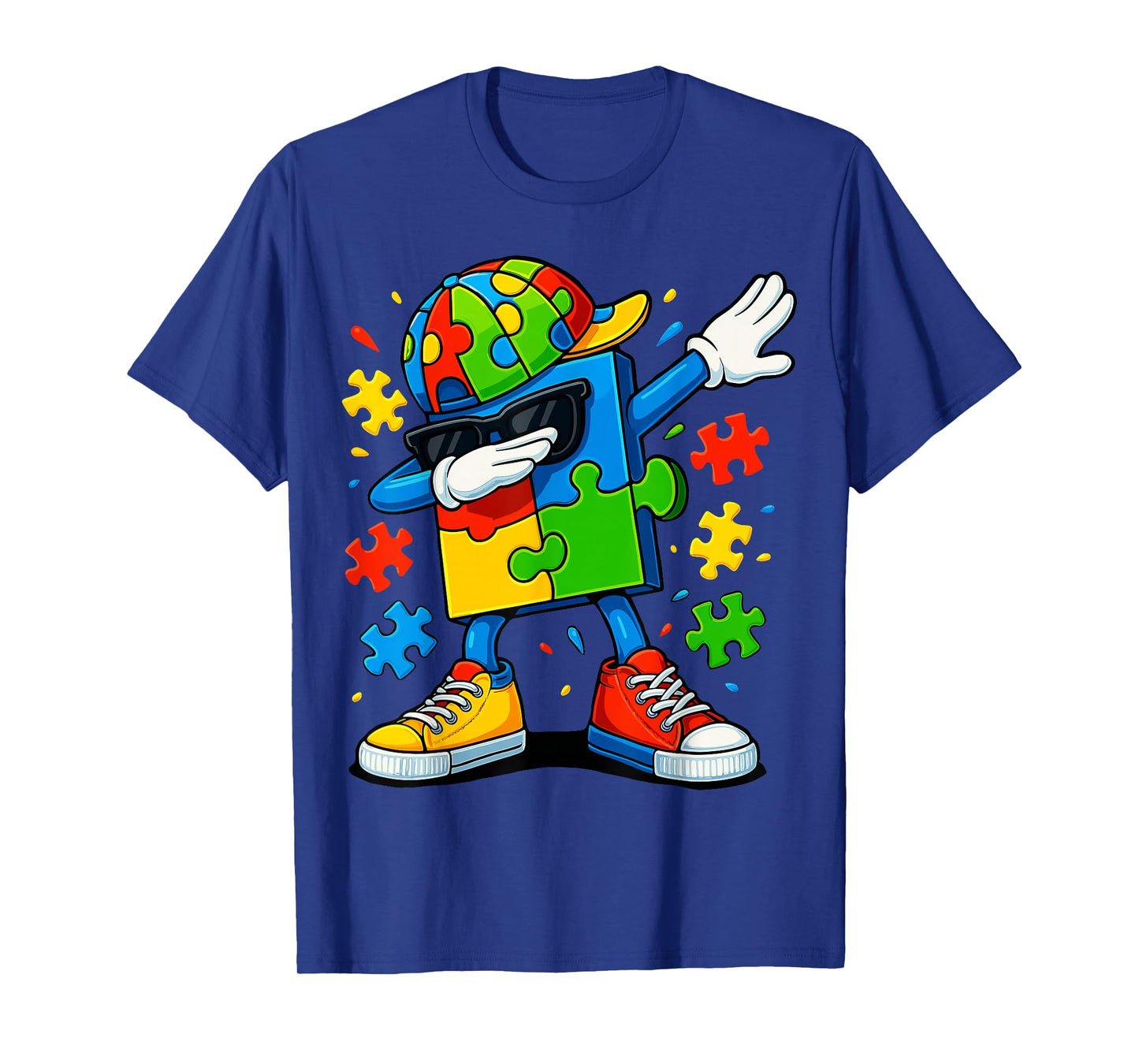 Dabbing Puzzle Autism Awareness T-Shirt