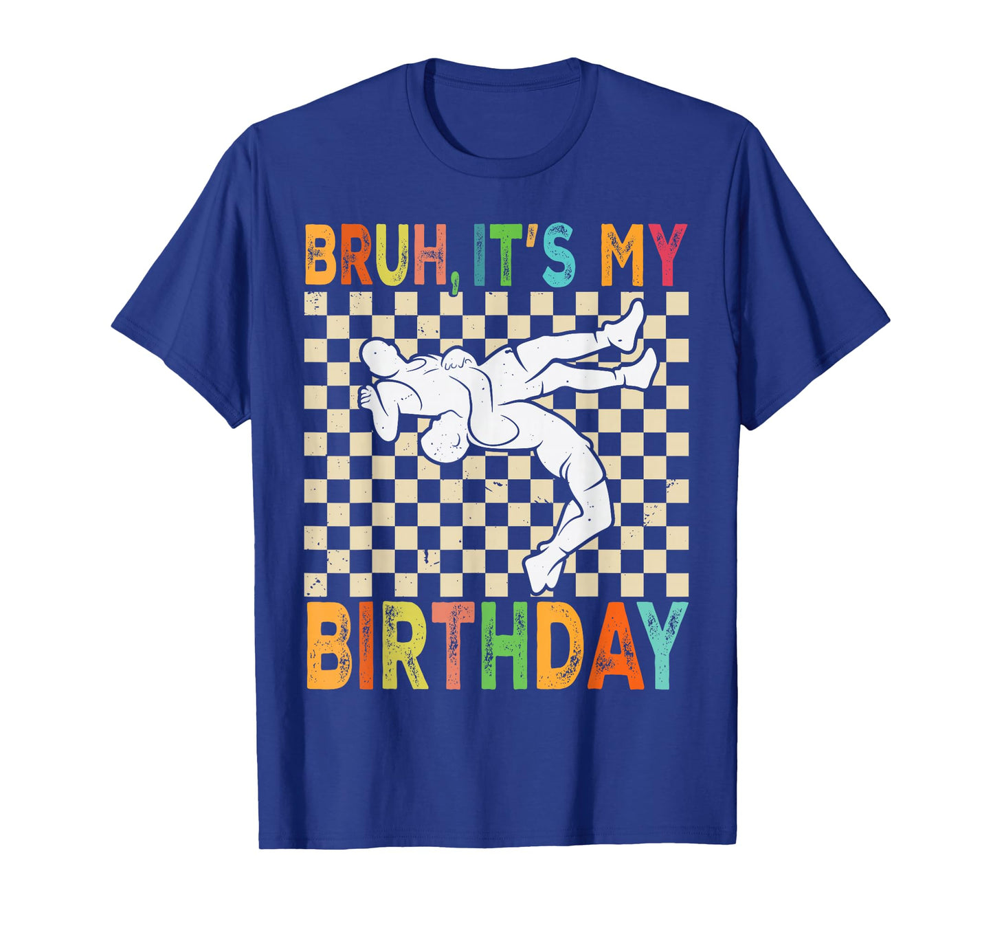 Kids Bruh It's My Birthday Wrestling Theme Wrestler Birthday T-Shirt