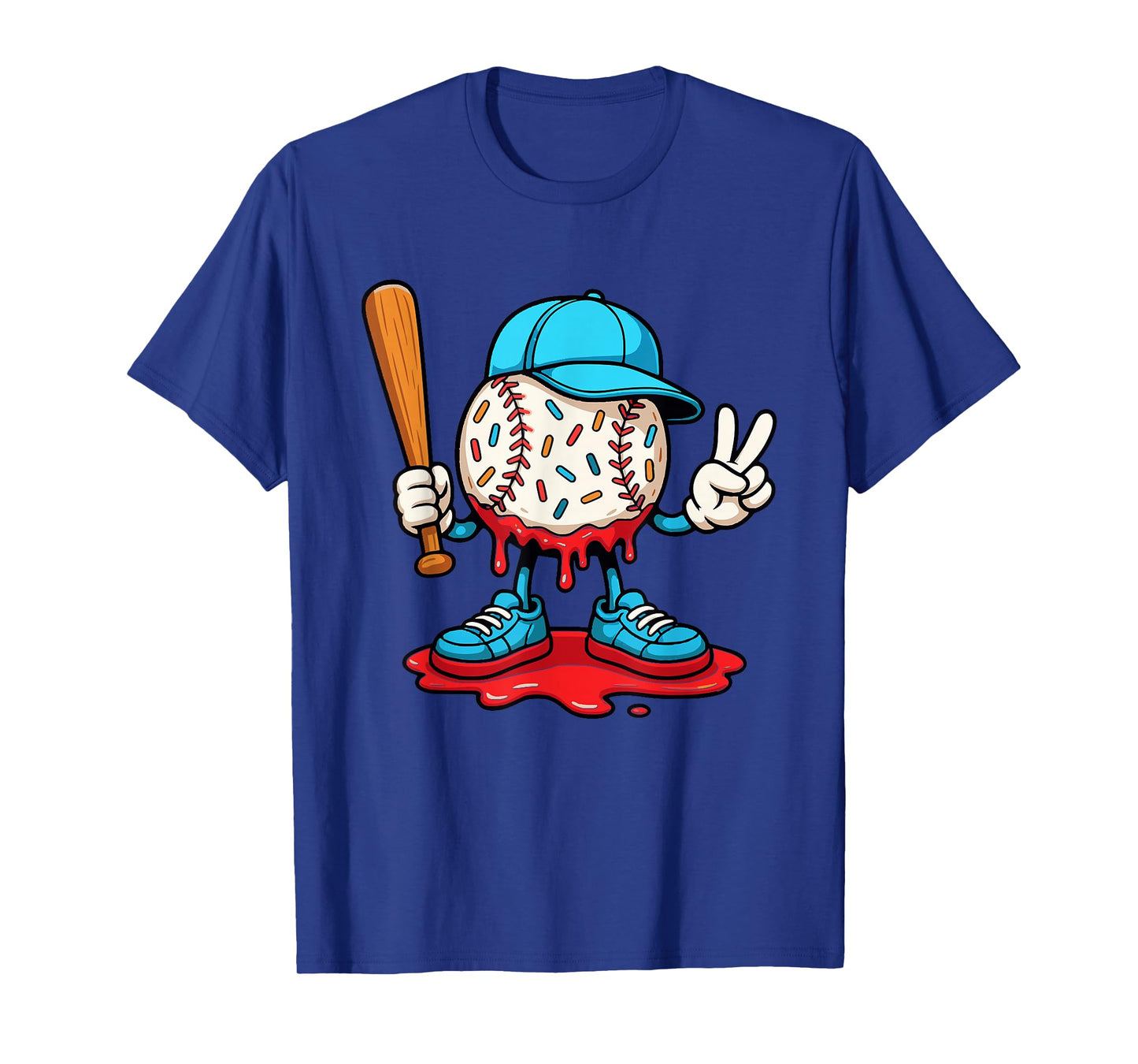 Baseball Drip for Boys Ice Cream Drip Baseball T-Shirt