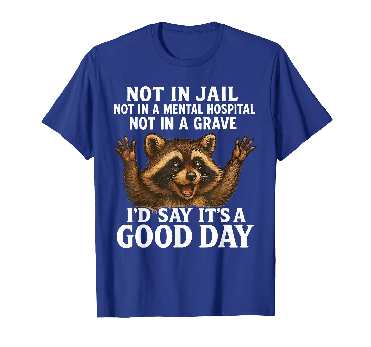 Raccoon Not in Jail Not in A Mental Hospital Funny Saying T-Shirt