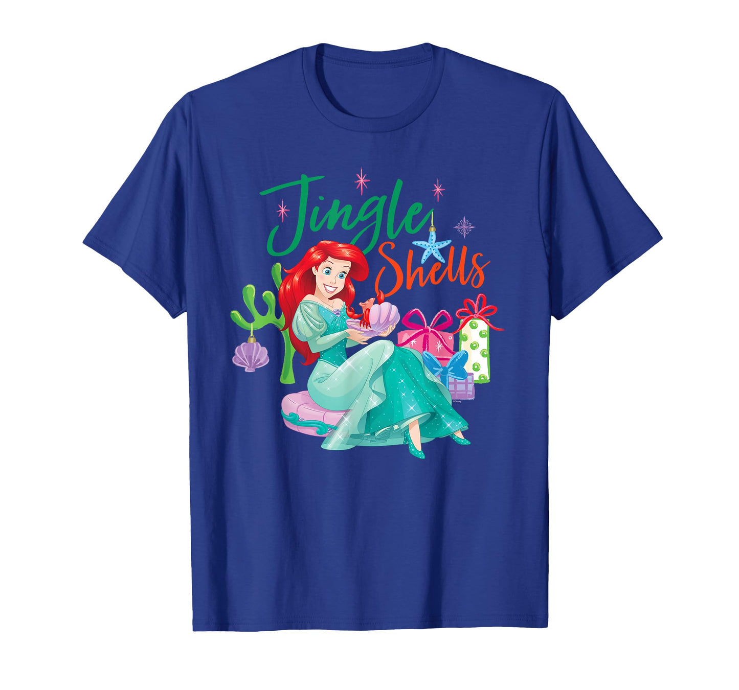 Disney Princess Christmas Jingle Shells Little Mermaid Ariel T-Shirt