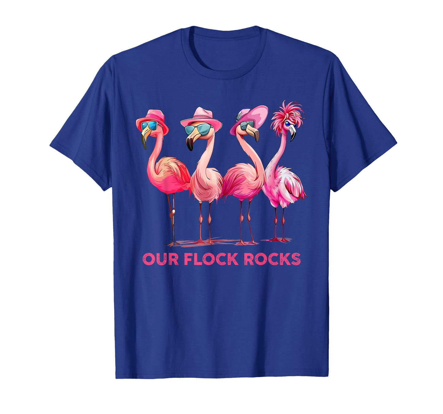 Our Flock Rocks Flamingo Summer Vacation Family Matching T-Shirt
