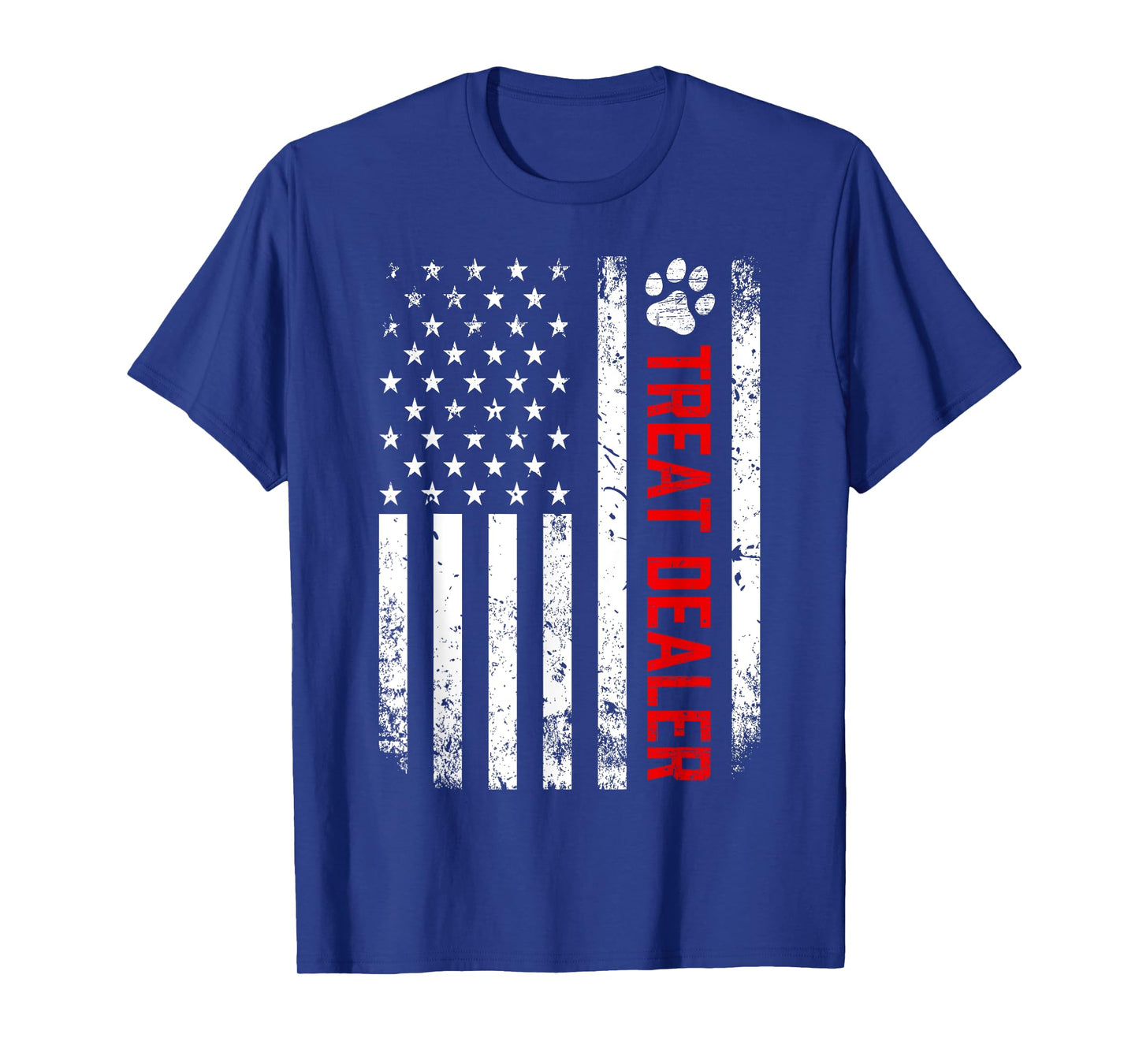 Dog Treat Dealer Funny Dog Owner Dog Dad American Flag T-Shirt