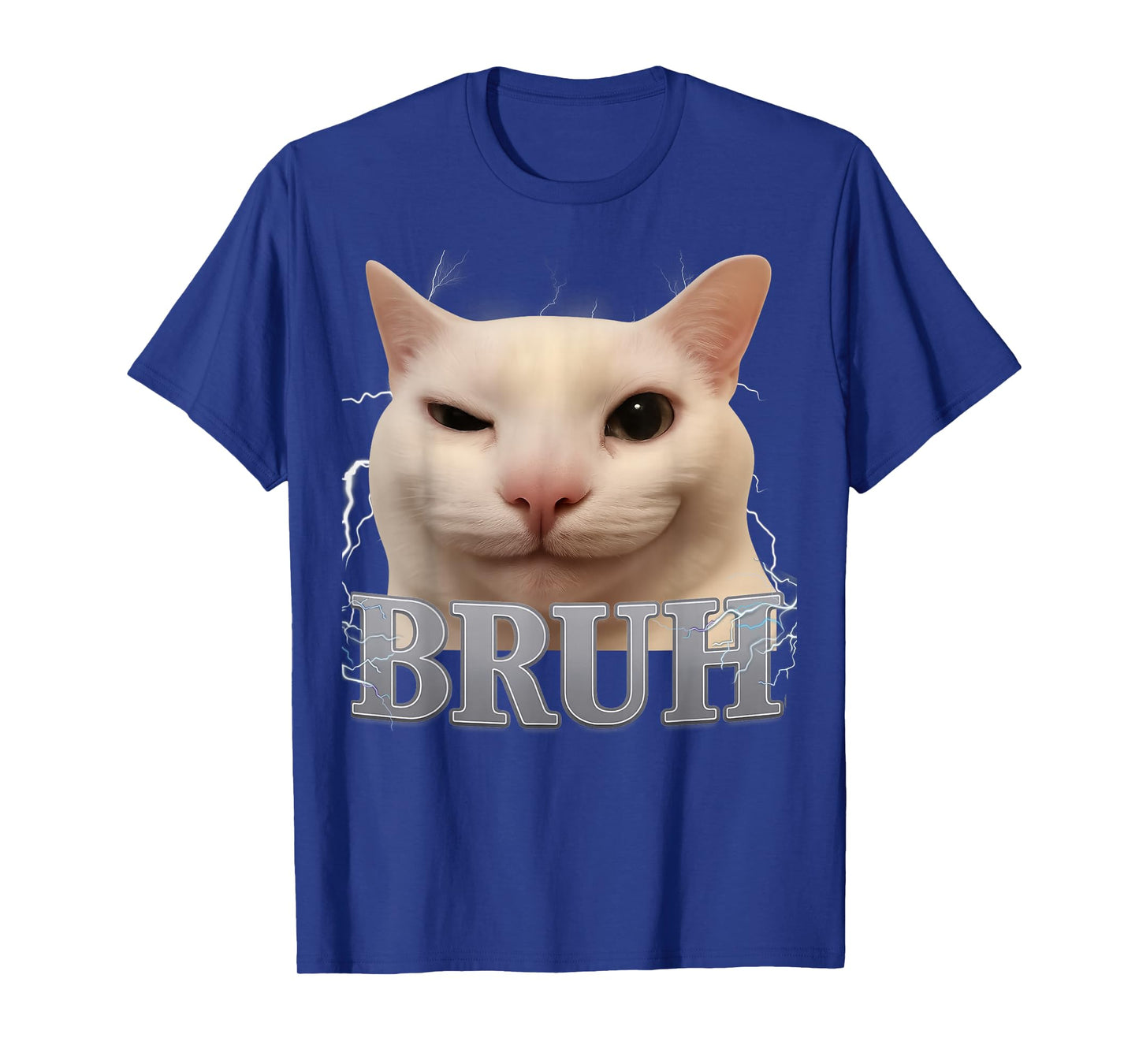 Bruh Cat Silly Cat Meme Funny Men Women Kids Graphic T-Shirt