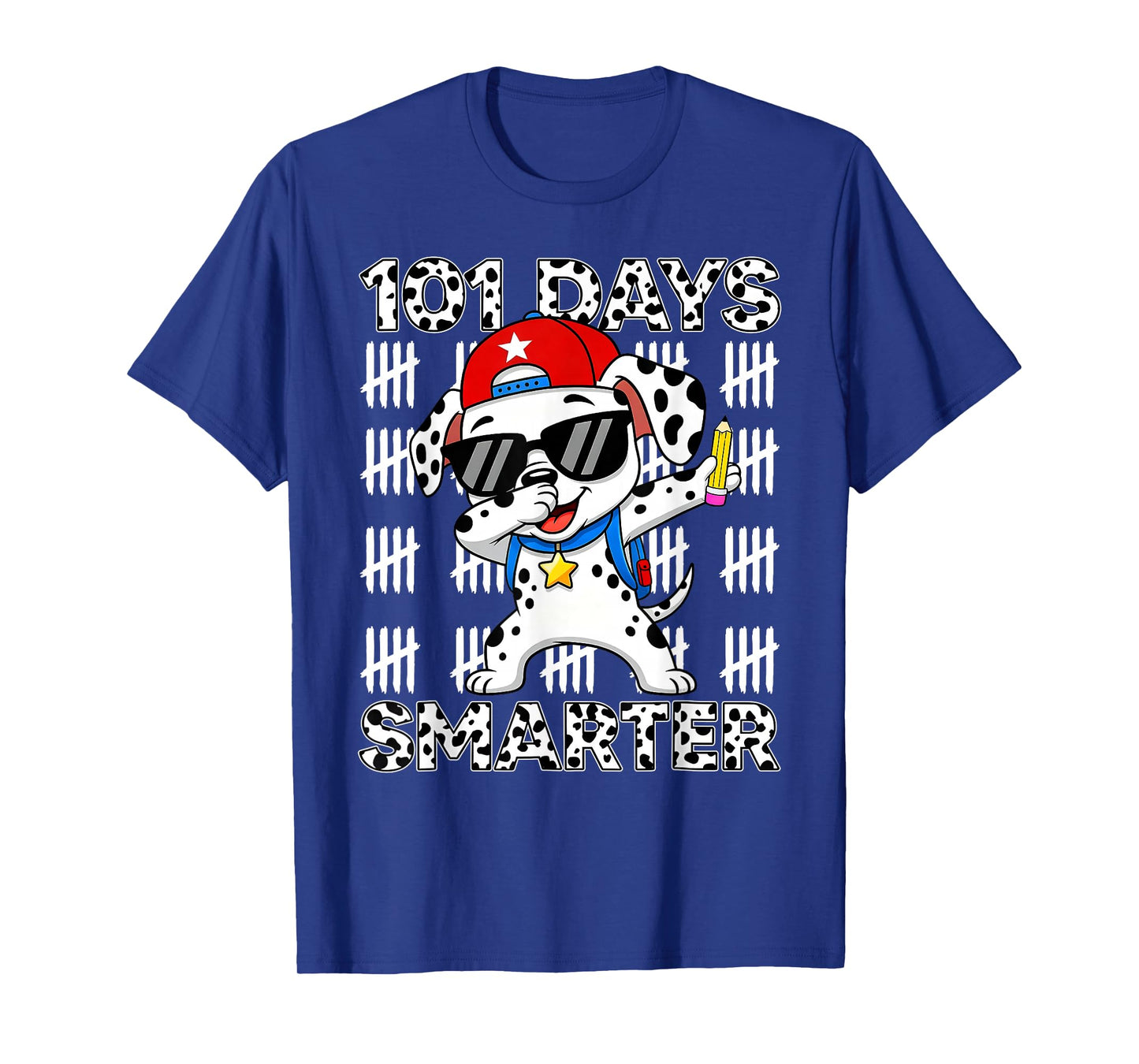 100 Days Smarter Dalmatian Dog 100th Day of School Boys Kids T-Shirt