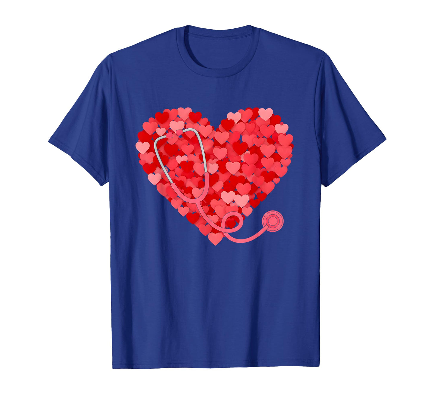 PCA Life Valentine Heart Stethoscope Nurse Healthcare T-Shirt