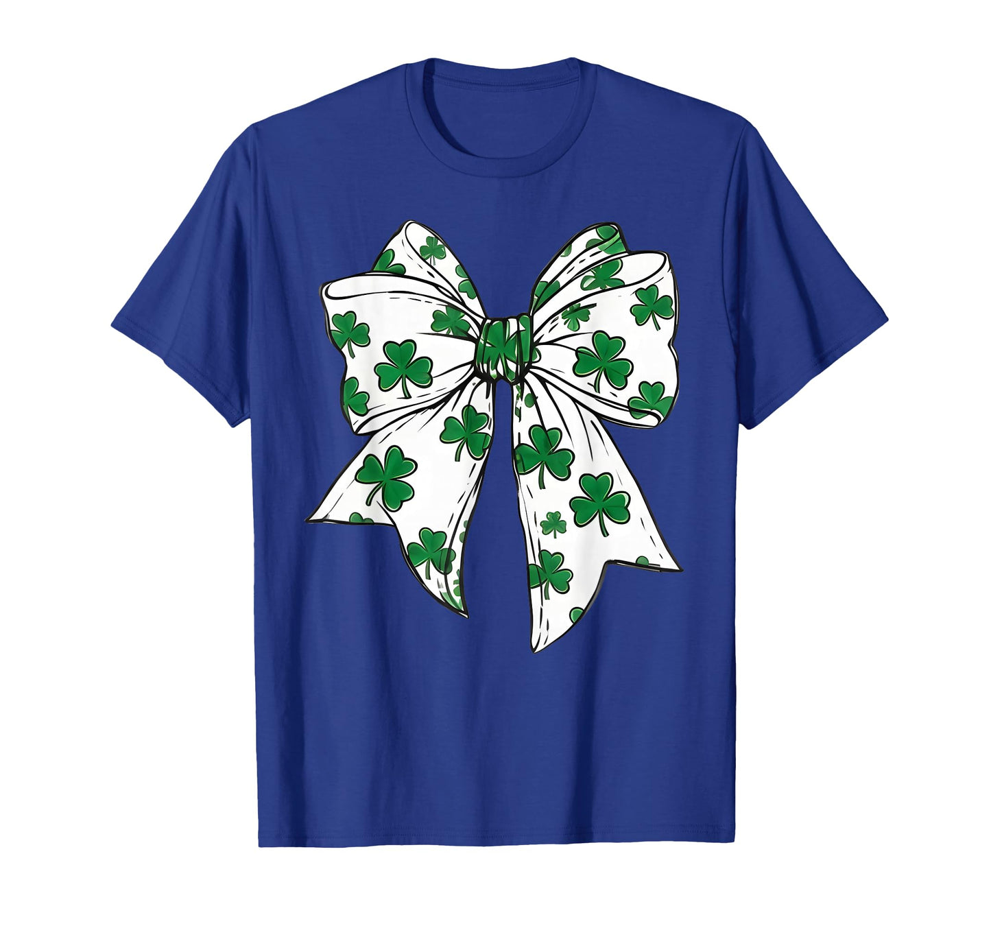 St Patrick Day Shamrock Coquette Bow Women Girls Boys T-Shirt