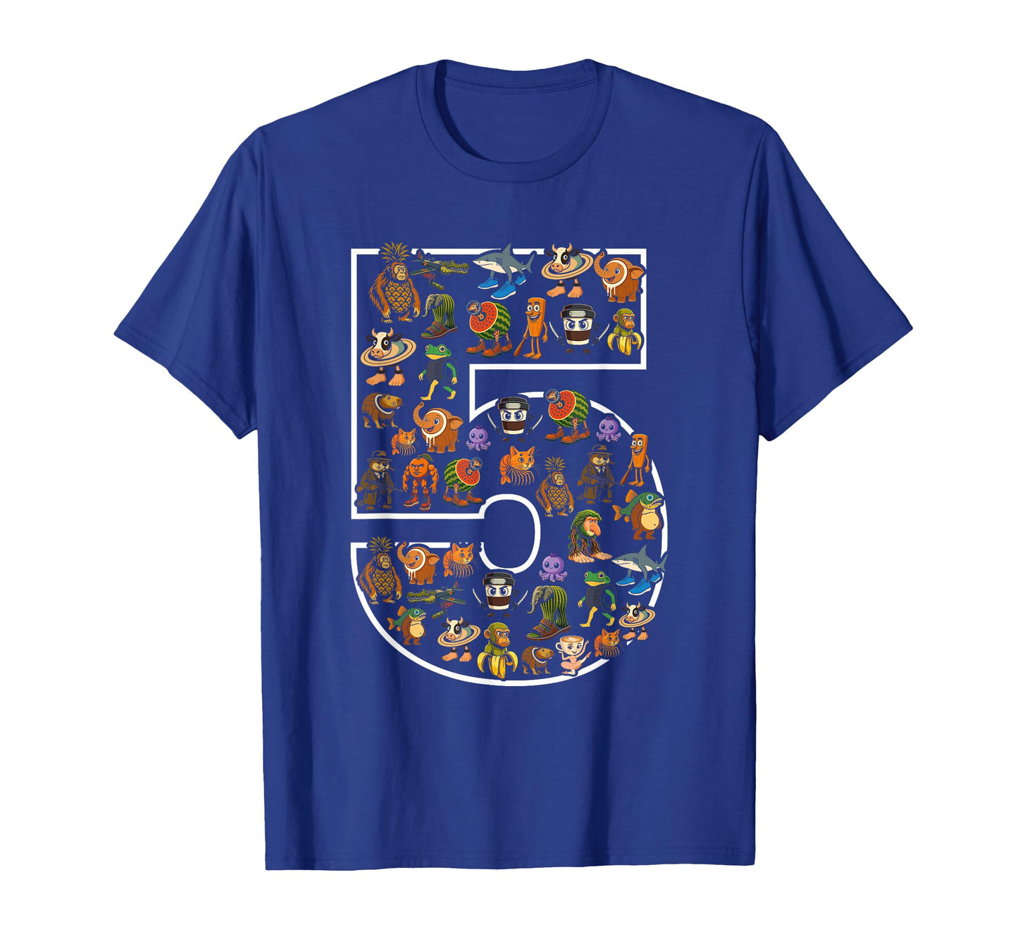 Italian Brainrot Birthday 5 Age Meme 5th Kids Boys Girls T-Shirt
