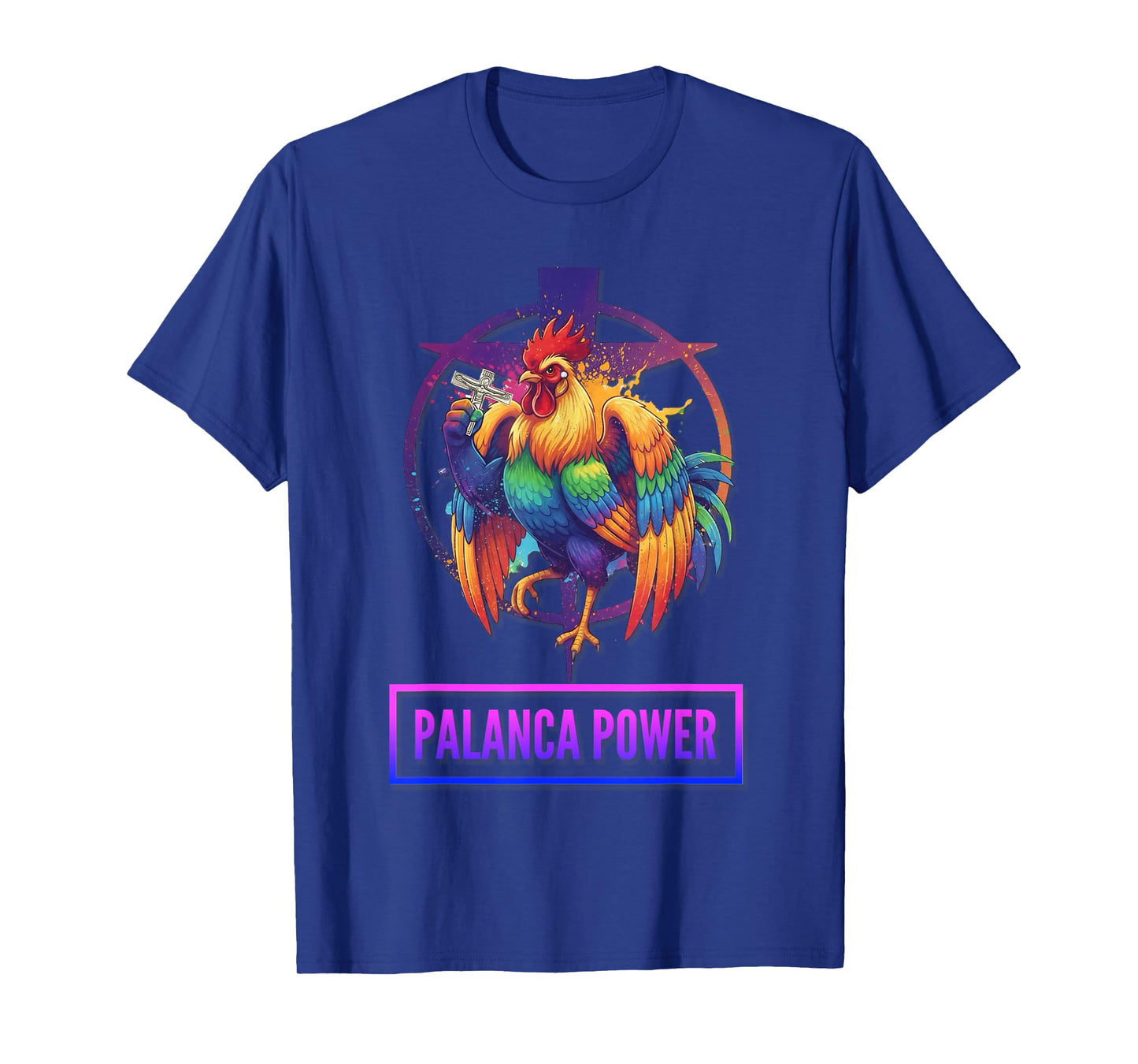DeColores Cursillo Rainbow Rooster Catholic T-Shirt