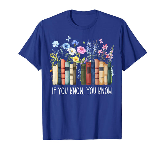 If You Know You Know 6 7 Reading Books Merry Christmas T-Shirt