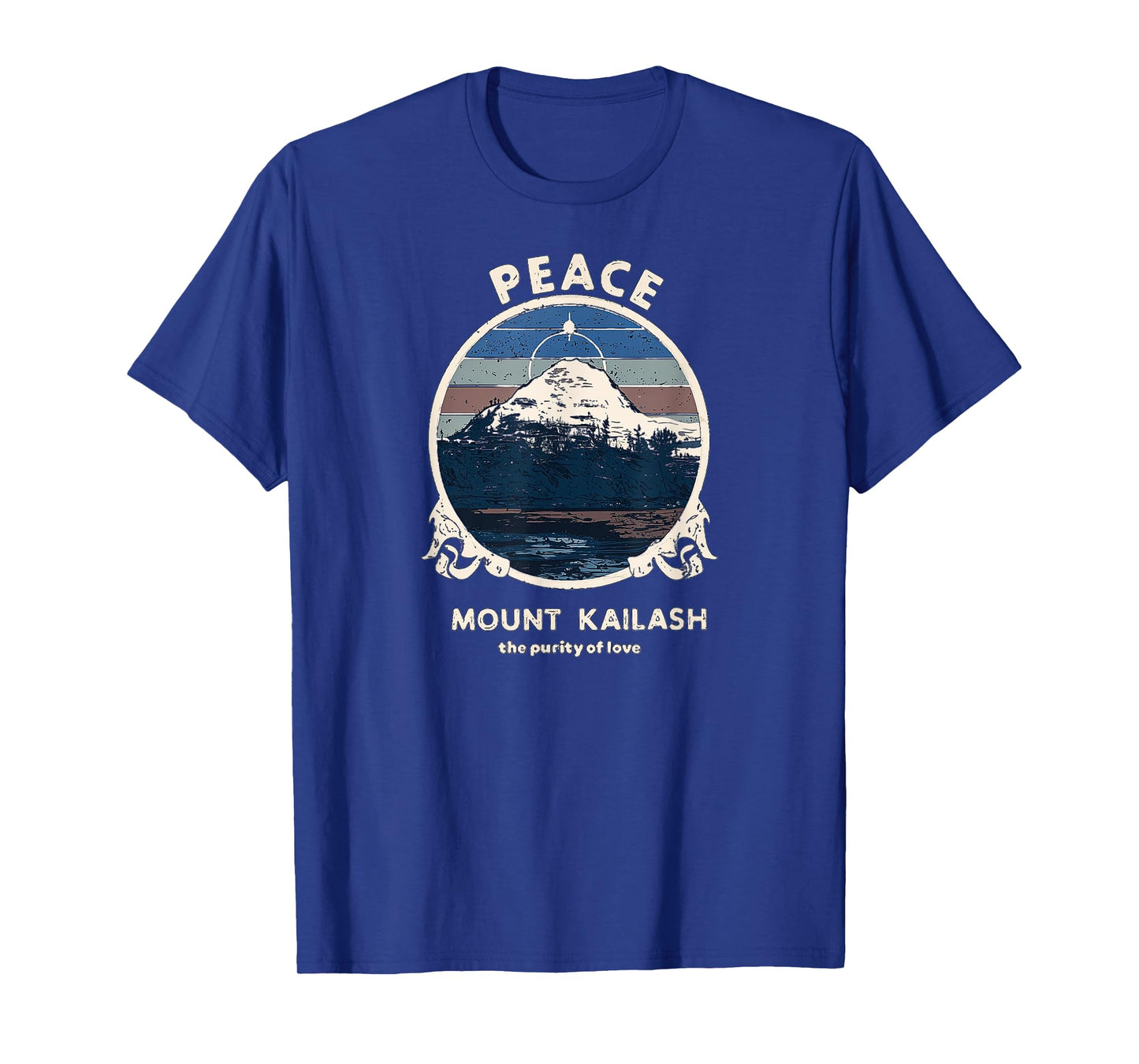 Mount Kailash Peace, Purity of Love Meditation, Vivid Print T-Shirt