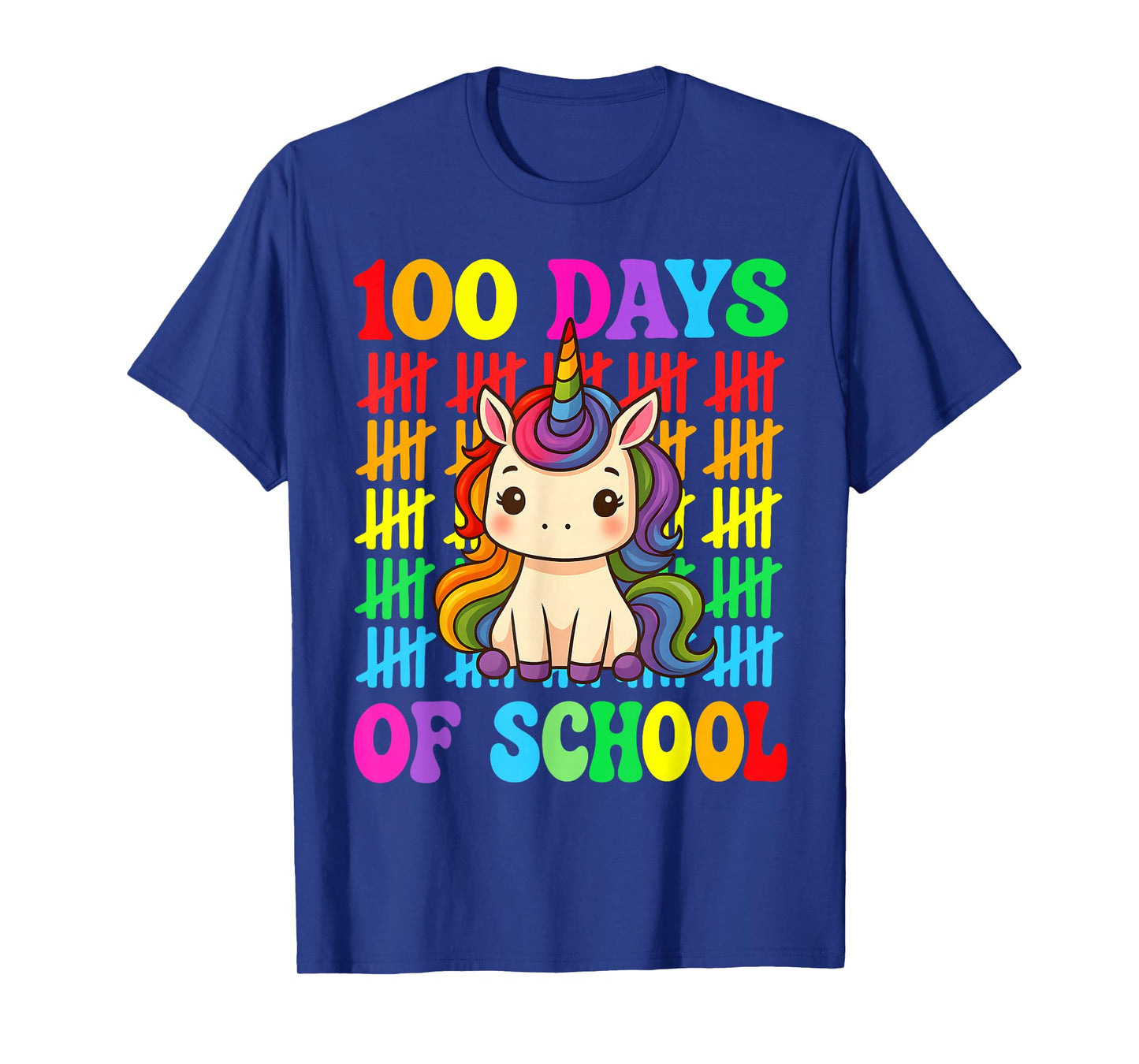 100 Days of School Unicorn Girls Teacher 100th Day of School T-Shirt