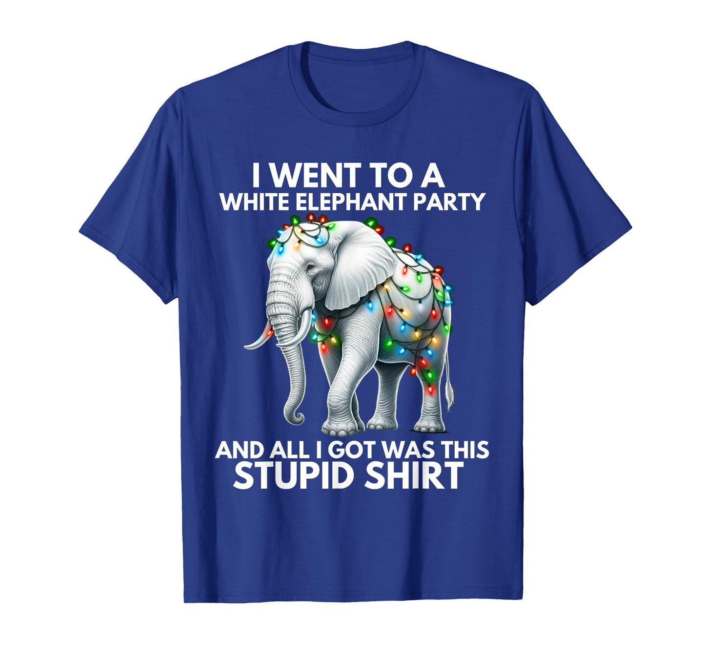 Funny White Elephant Gift Wrapped Elephant Dumb Gift T-Shirt