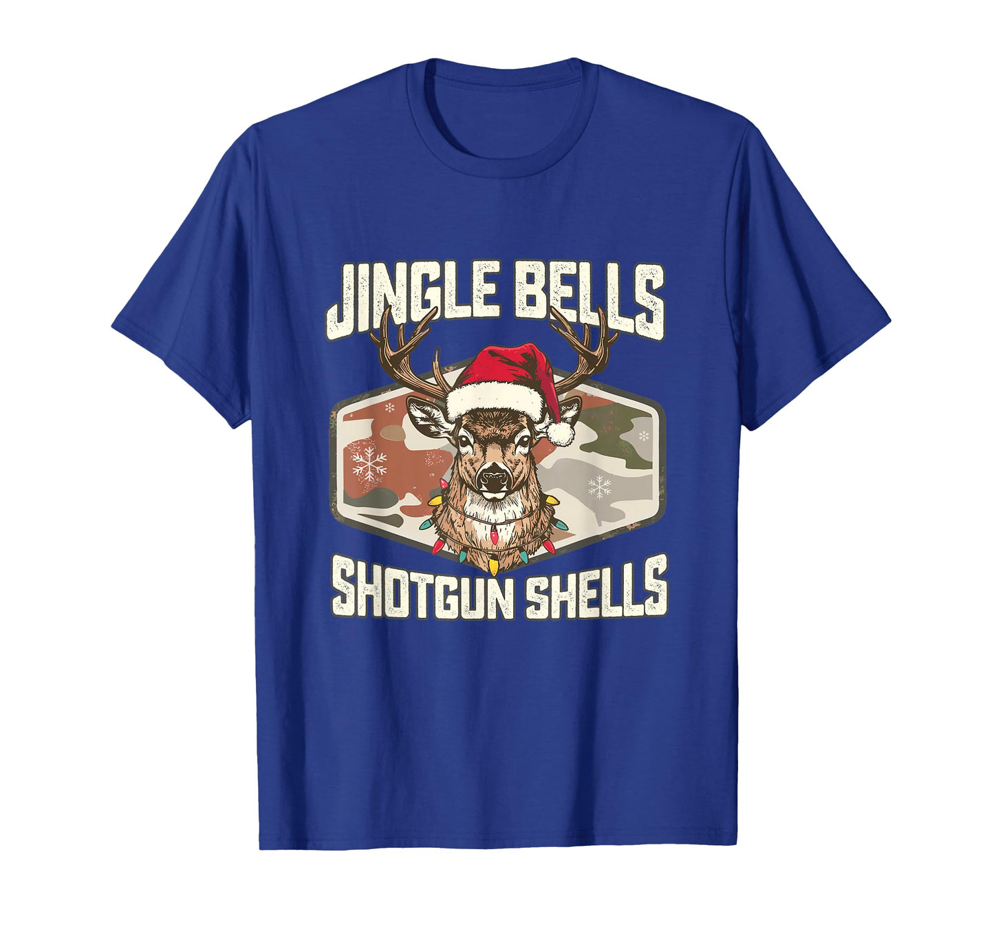 Jingle Bells Shotgun Shells Vintage Deer Hunting Christmas T-Shirt