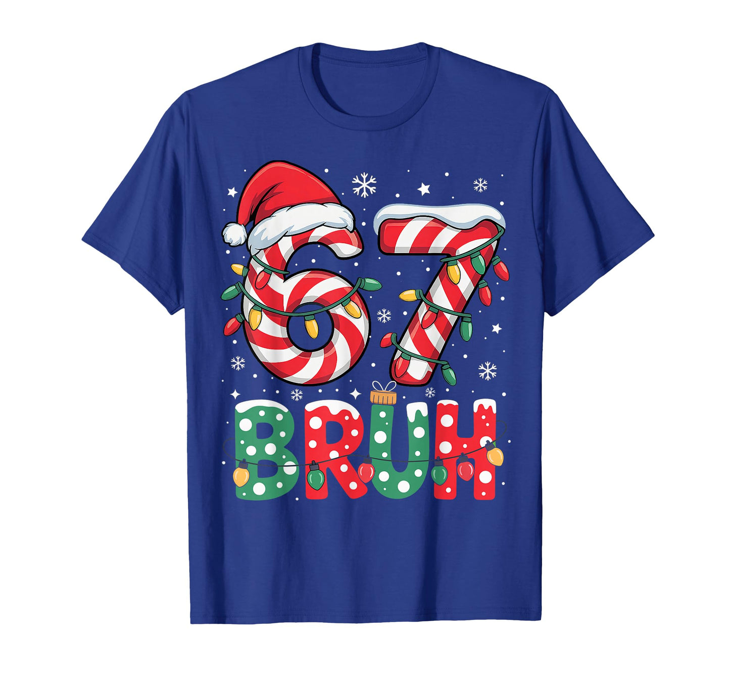 Funny Bruh 67 Six Seven 6 7 Meme Christmas Boy Girl Kids T-Shirt