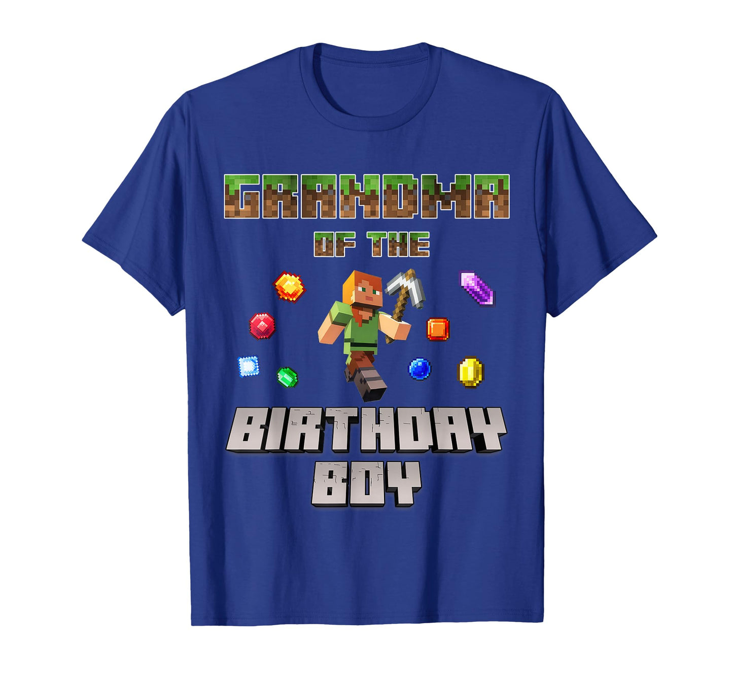 Grandma Of The Birthday Boy Video Gamer Pixel Number T-Shirt