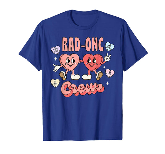 Rad-onc Crew Heart Oncology Radiation Nurse Valentines T-Shirt