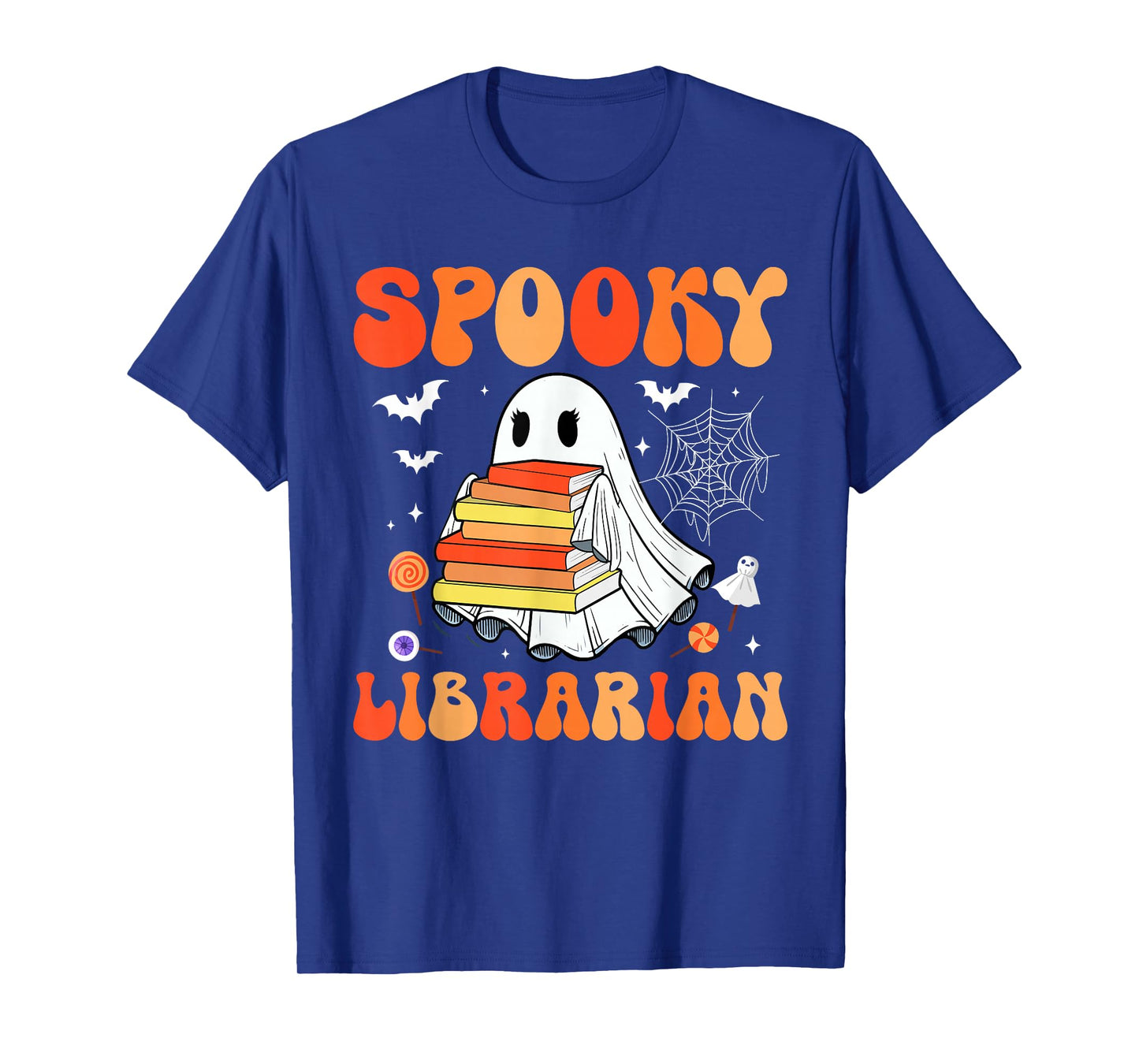 Spooky Librarian Halloween Cosplay Boo Ghost Funny Job Team T-Shirt