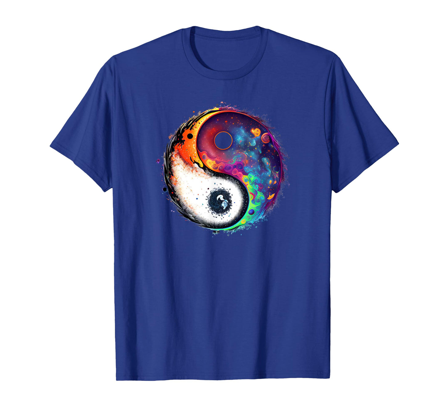 Yin Yang Feng Shui Ying Yang Zen Taijitu Colorful Galaxy T-Shirt
