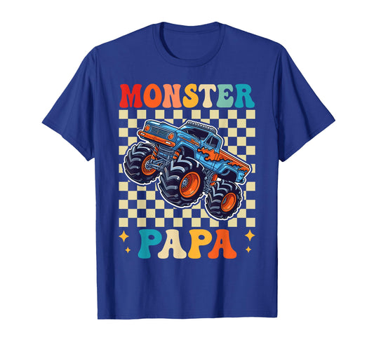 Monster Truck Papa Family Matching Monster Trucks Birthday T-Shirt