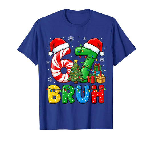 6 7 Pajamas Six Seven Matching Ugly Christmas 67 Gamer Meme T-Shirt