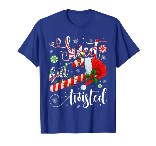 Sweet But Twisted Funny Christmas Candy Cane Xmas Holiday T-Shirt