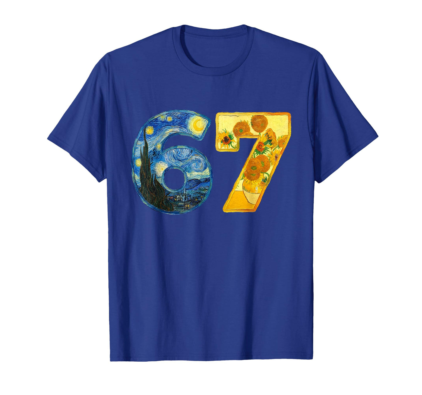 Van Gogh Art 67 Six Seven Starry Night Sunflowers Painter T-Shirt