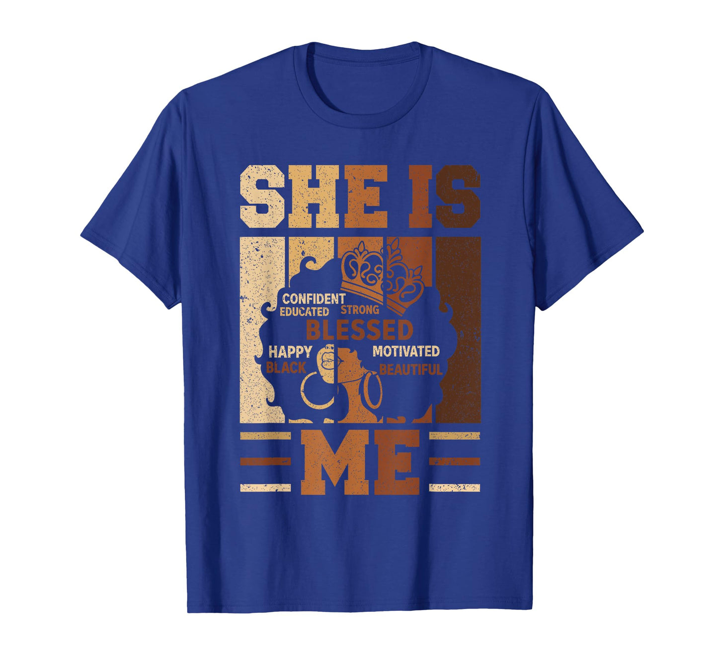 She is Me Beautiful Blessed Afro Melanin Queen Black History T-Shirt