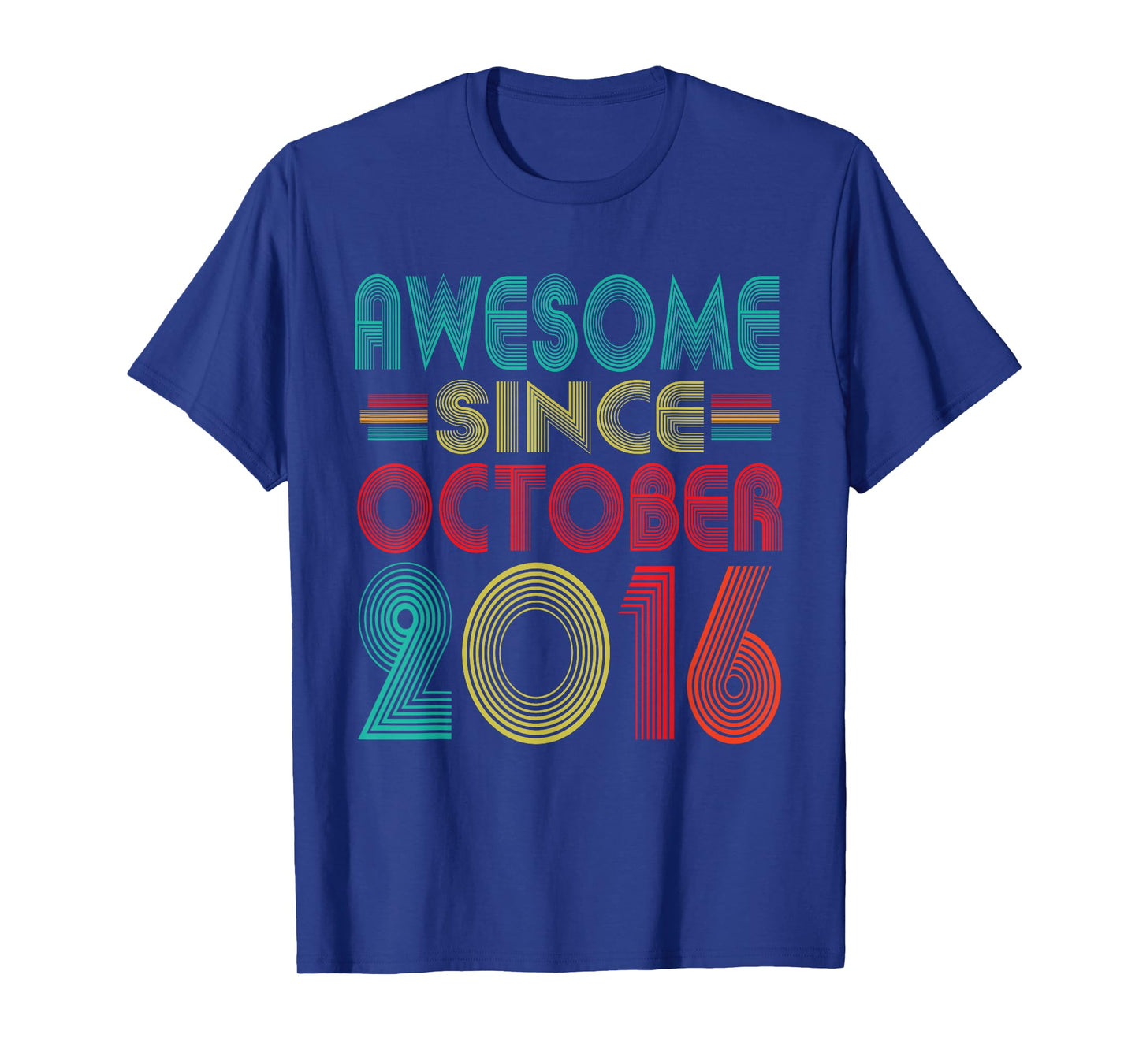 Awesome Since October 2016 Years 9th Birthday Funny Vintage T-Shirt