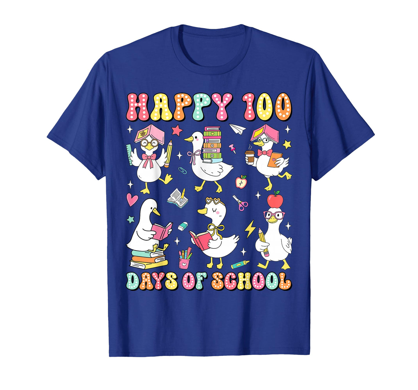 100 Days of Silly Gooses Funny 100th Day of School Teacher T-Shirt