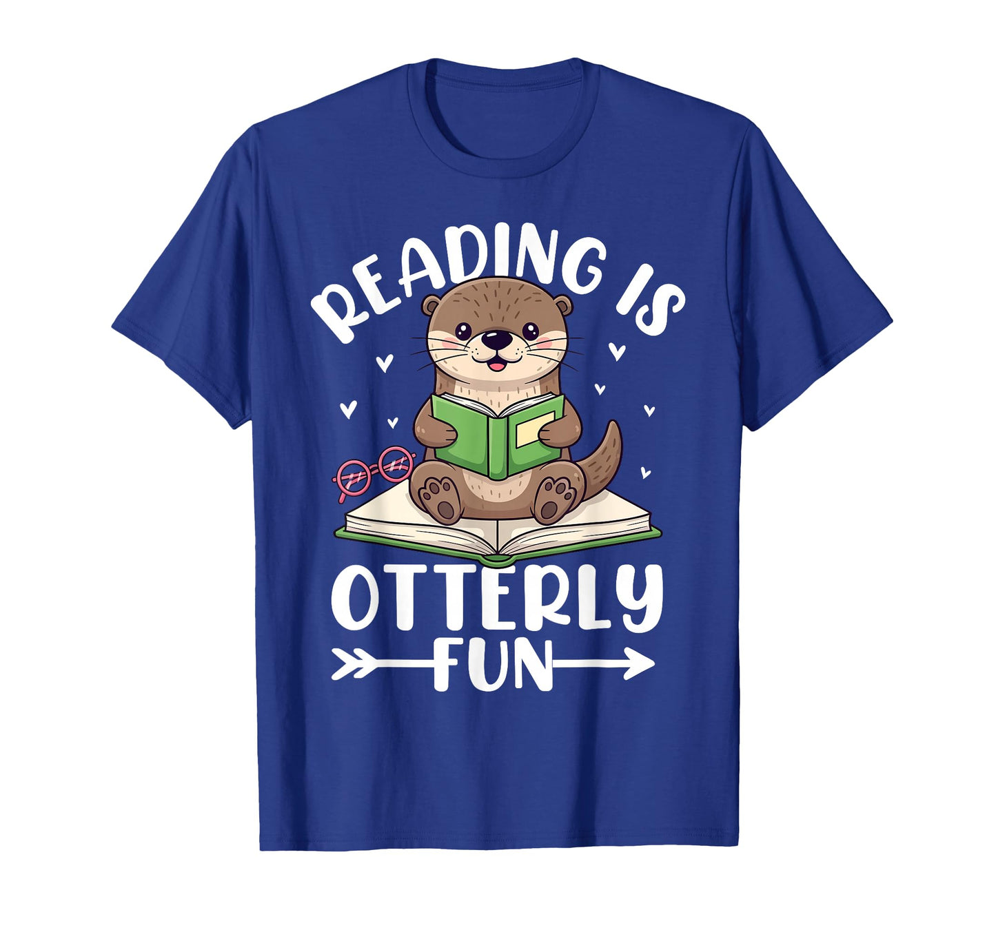 Cute Otter Reading Book Lover Sea Otters Animal Lover T-Shirt