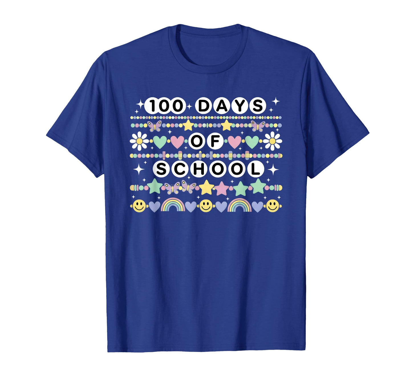 100 Days of School Friendship Bracelets Girls Kids Students T-Shirt