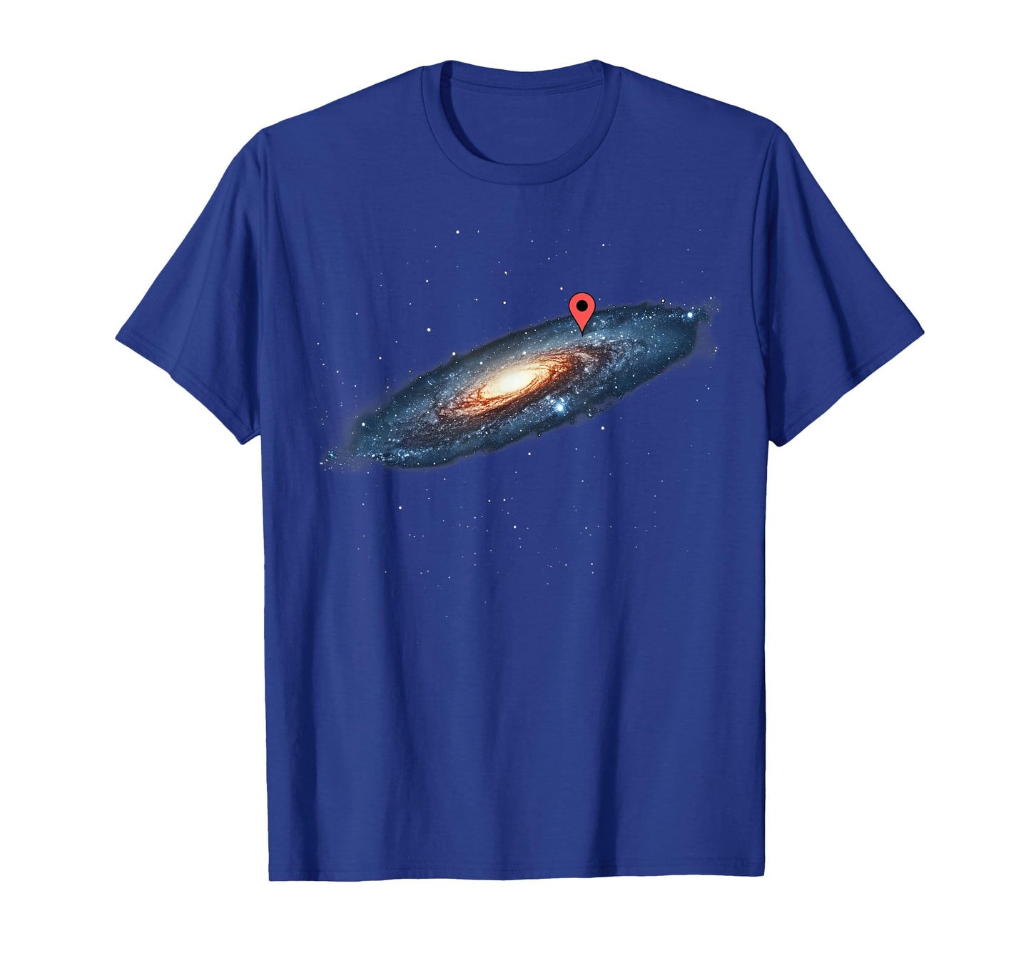 Milky Way Galaxy Universe Location Pin Space Cosmic Funny T-Shirt